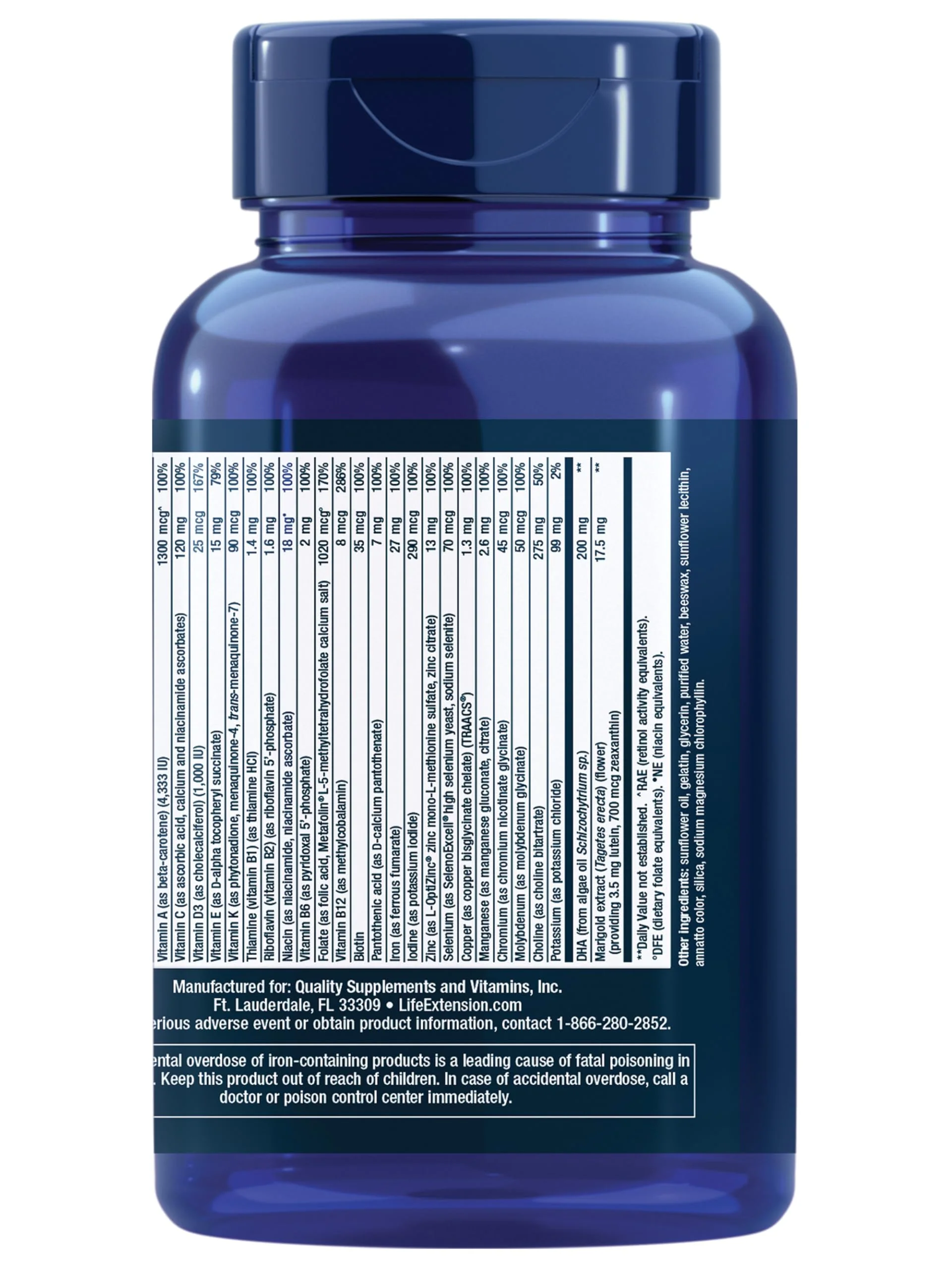 Life Extension Prenatal Advantage, Women’s multivitamin, Baby Support, folic Acid, Choline, omega-3s, Vitamin C, D3, B1, B6, B12, zinc, niacin, Gluten Free, Non-GMO, 120 softgels - Image 12