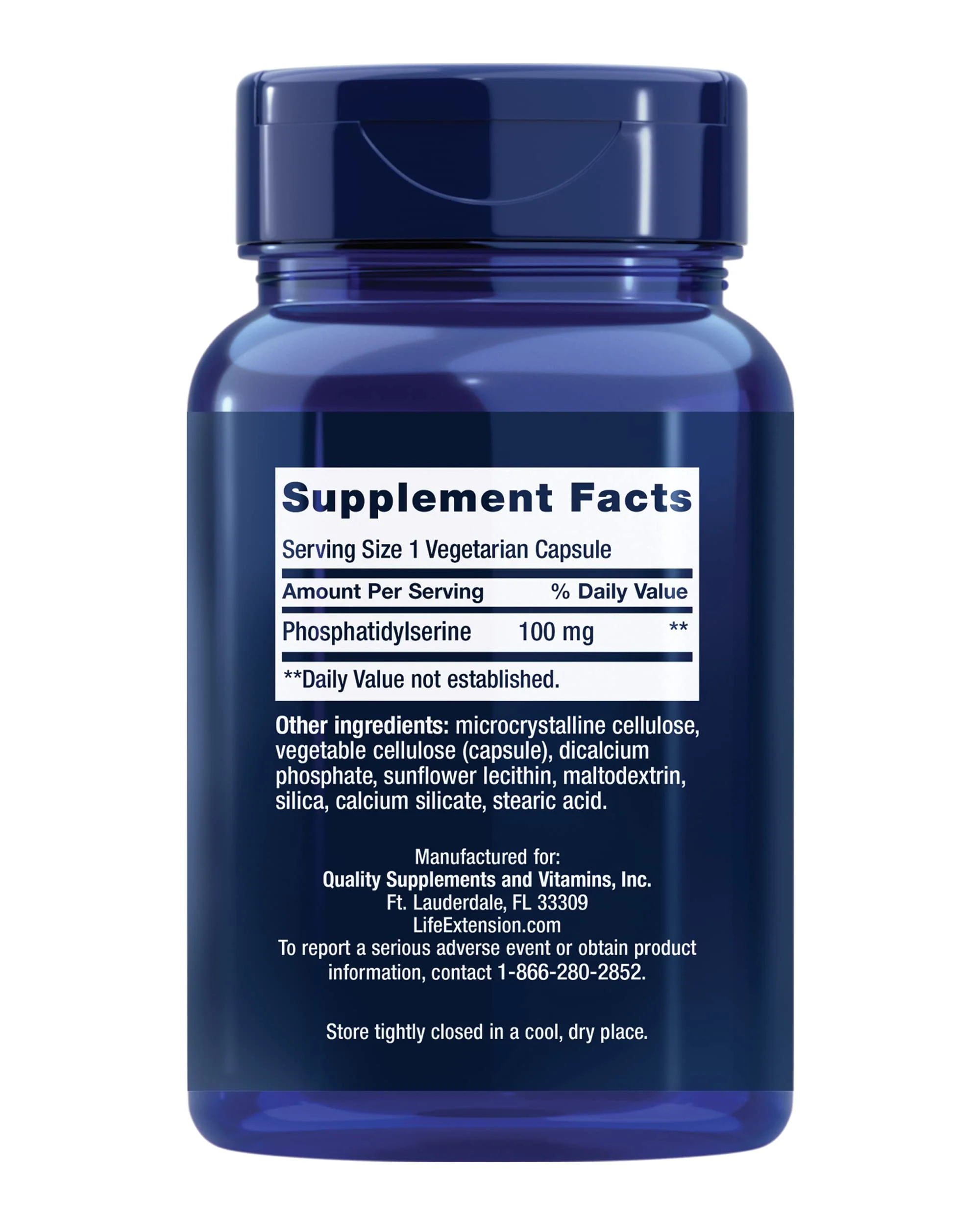 Life Extension PS Caps, phosphatidylserine, for Cognitive Performance, Gluten-Free, Non-GMO, Vegetarian, 100 Capsules - Image 9