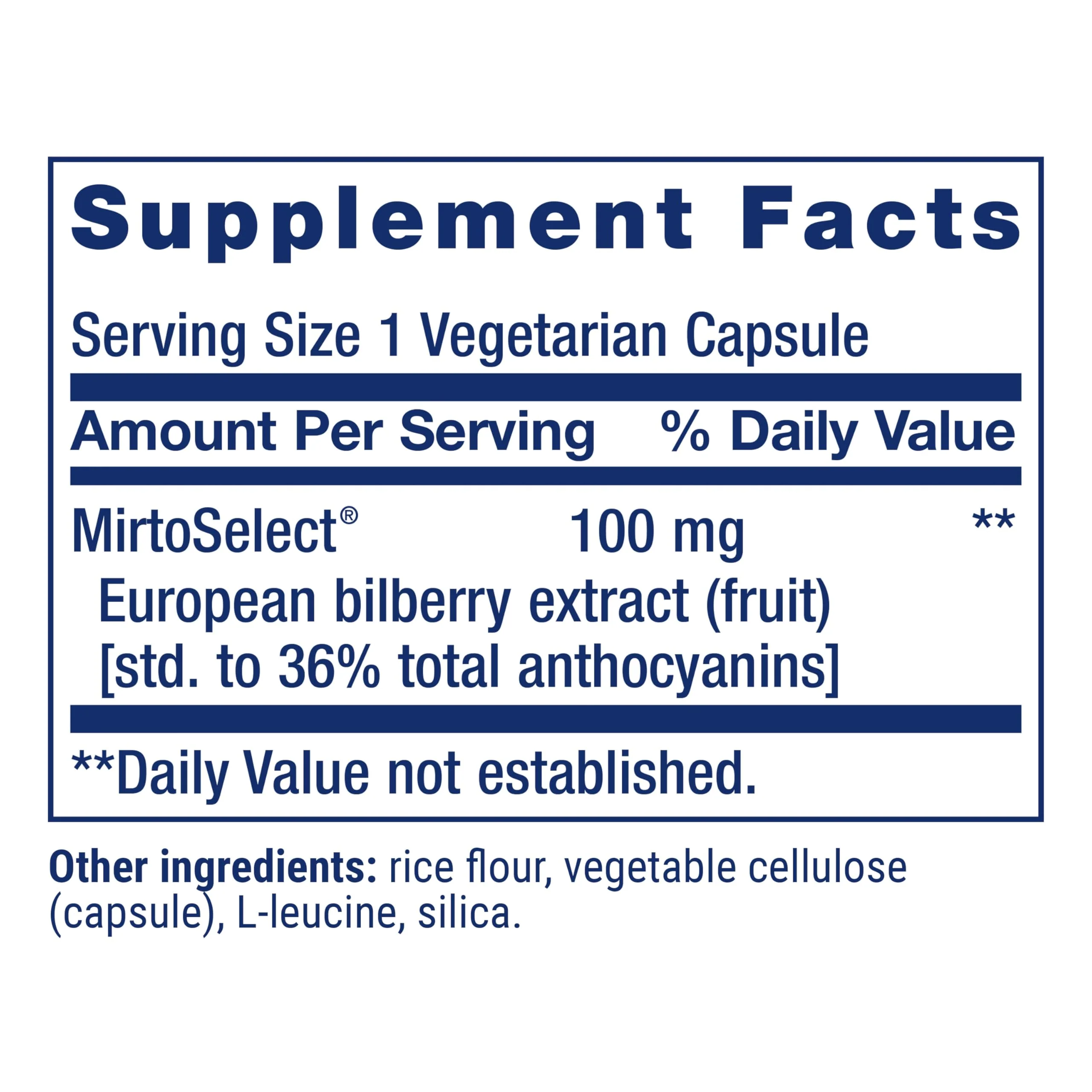 Life Extension Standardized European Bilberry Extract, 100 mg, MirtoSelect® Vaccinium myrtillus, Eye Health, Circulation, Lubrication, Gluten-Free, Non-GMO, Vegetarian, 90 Capsules - Image 8