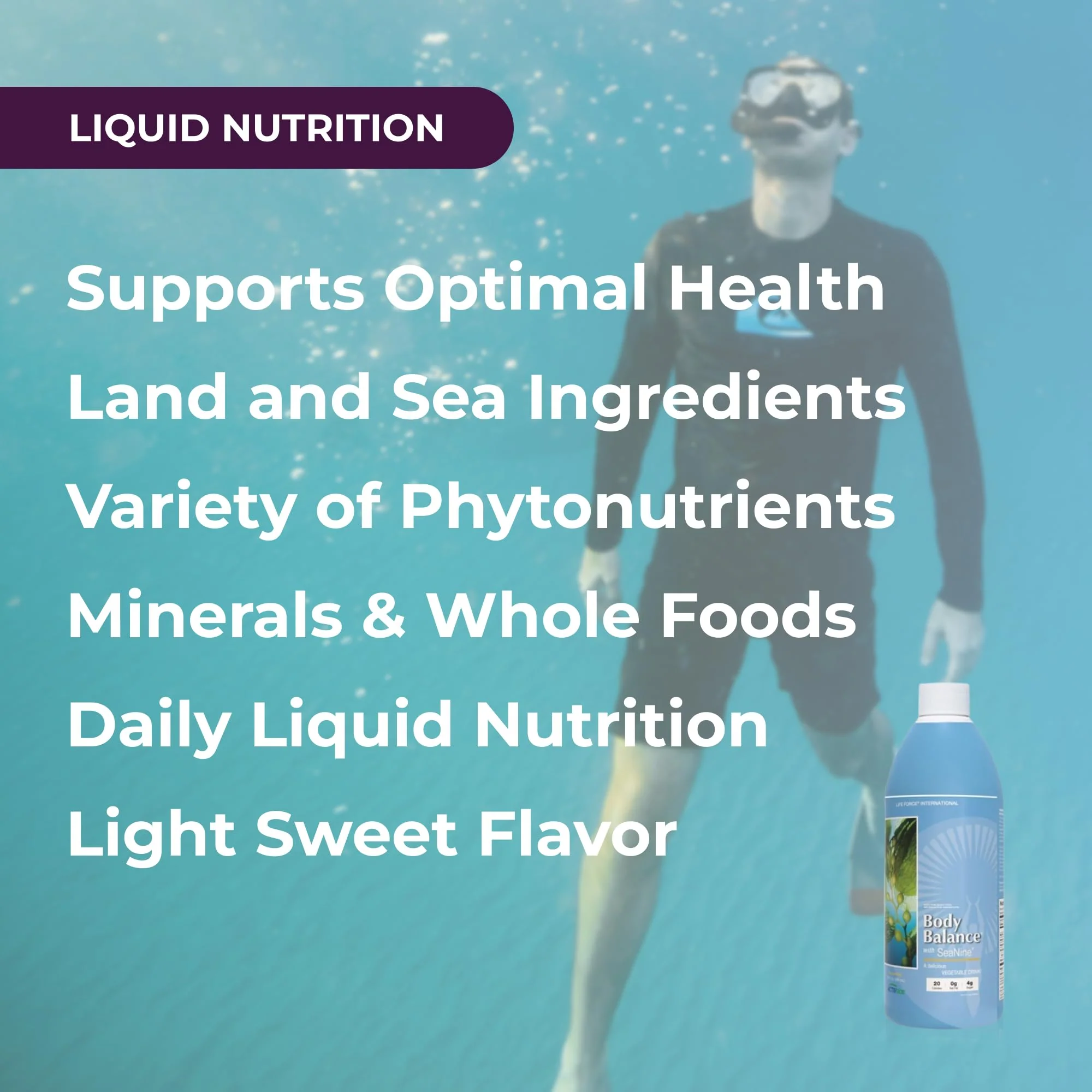 Life Force Youngevity Body Balance Land & Sea Plant Based Nutrition - Sea Vegetables, Kelp, Nori, Honey, Aloe Vera, and More - 75+ Nutrients w/Vitamins, Minerals, Amino Acids - (32 Fl Oz) (1) - Image 5
