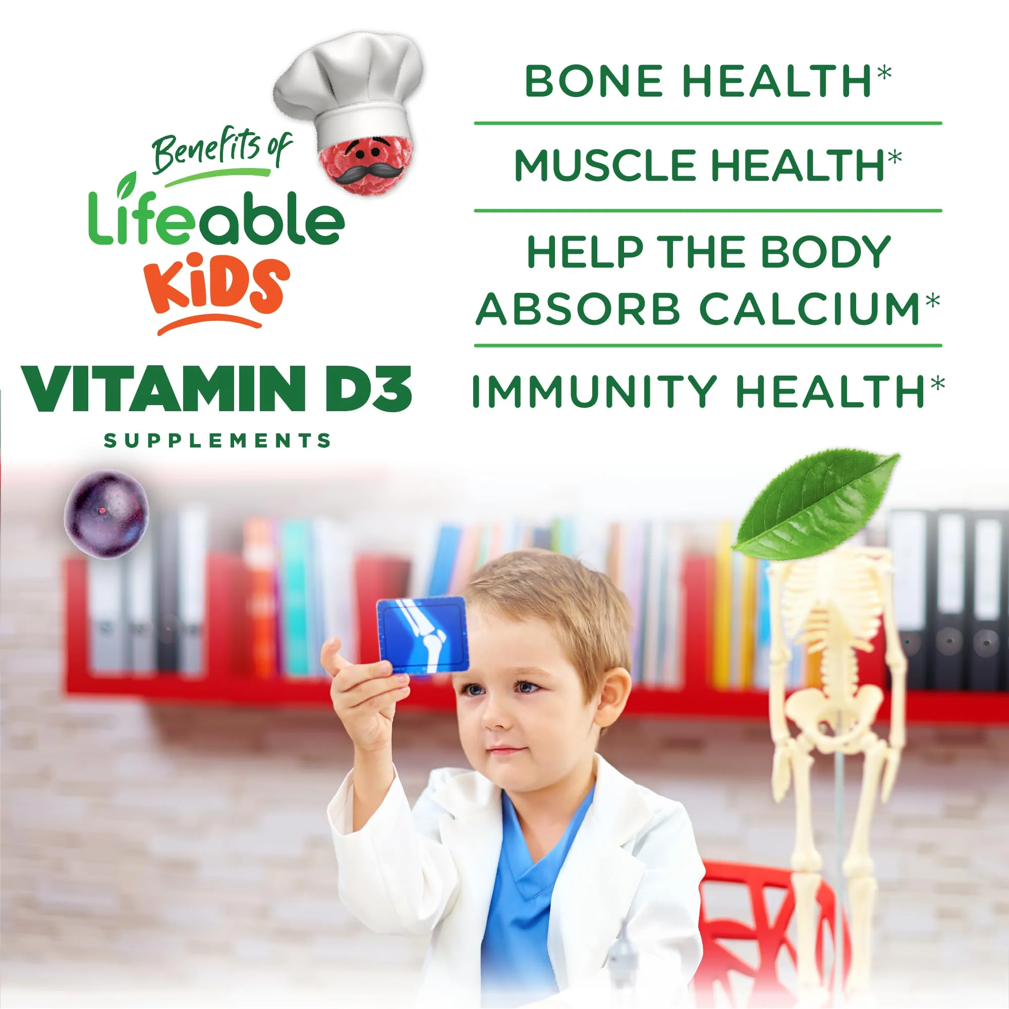 Lifeable Kids Vitamin D Gummies | Vitamin D3 1000iu | Great Tasting Vitamin D3 Gummies | D3 Vitamin for Strong Healthy Bones and Immune Support | Vitamin D for Kids, Boys, Girls | 90 Gummies - Image 6
