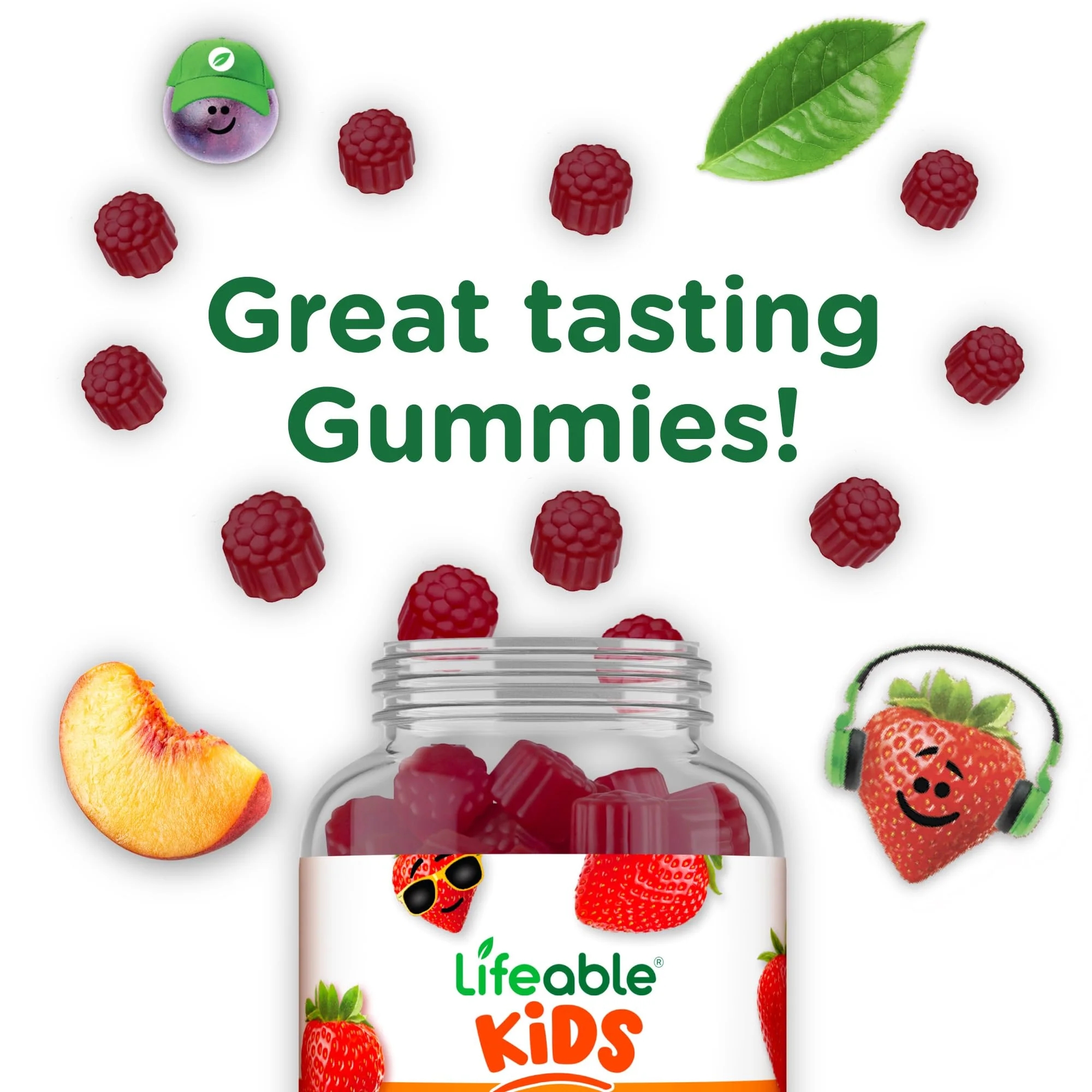 Lifeable Kids Vitamin D3 K2 Gummies | 500iu D3 and K2 100mcg | Great Tasting D3 and K2 Supplements | for Bone Health and Immunity | VIT D3 K2 for Kids | 60 Gummies - Image 3
