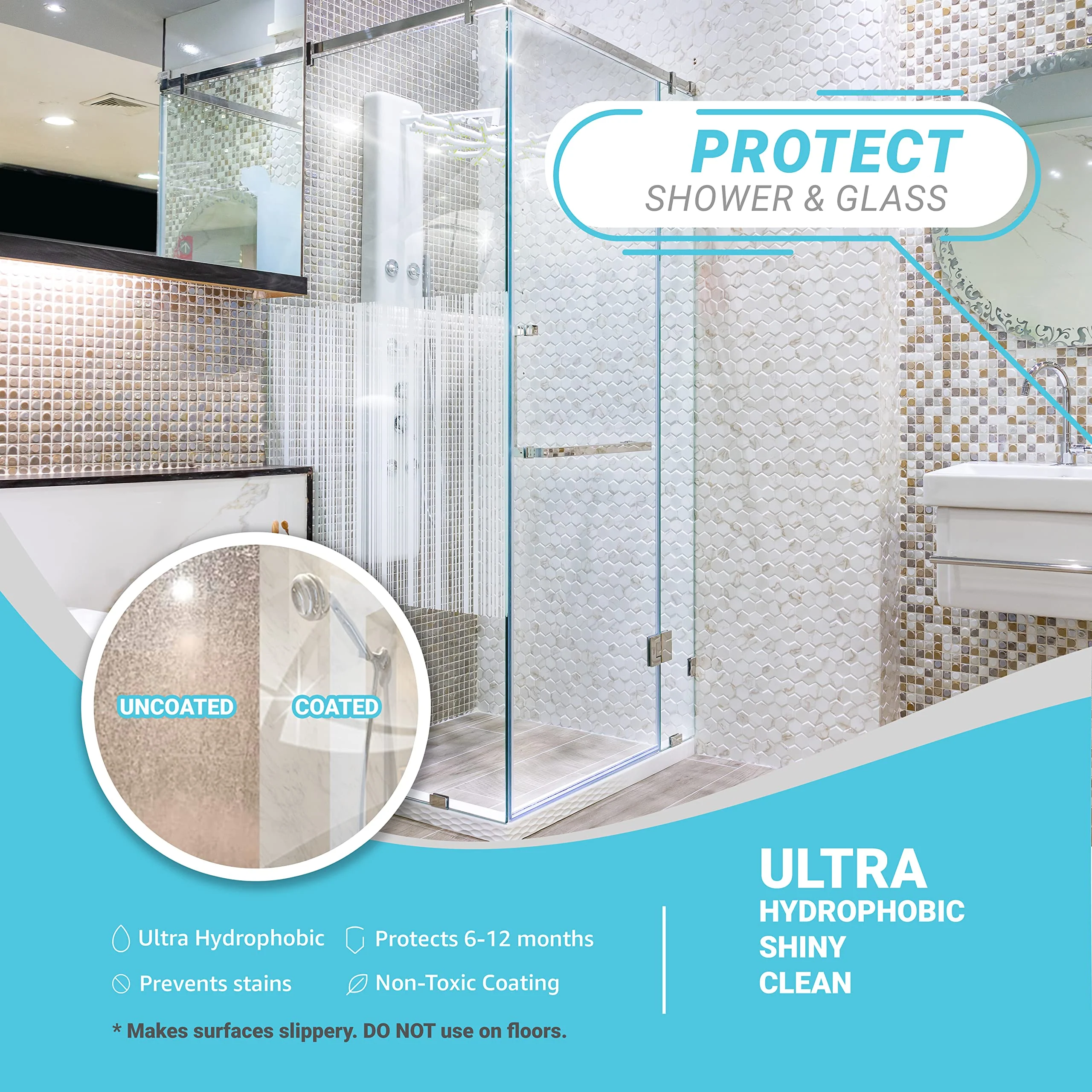 Lifeproof 2-Pack Ceramic Coating Spray Kit - Shine, Seal & Protect Kitchen & Bath Surfaces, Repels Stains & Grime - Image 3