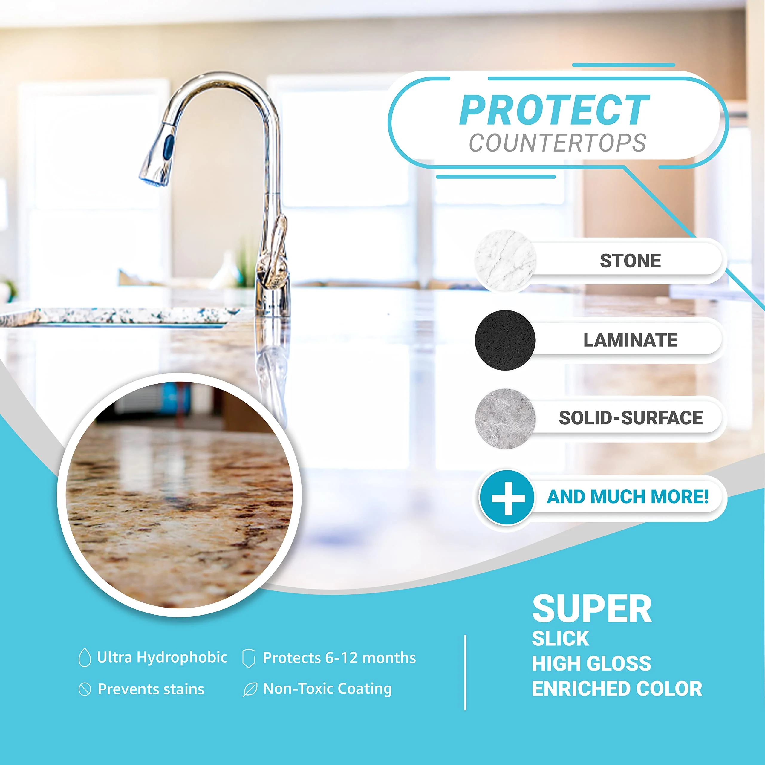 Lifeproof 2-Pack Ceramic Coating Spray Kit - Shine, Seal & Protect Kitchen & Bath Surfaces, Repels Stains & Grime - Image 7