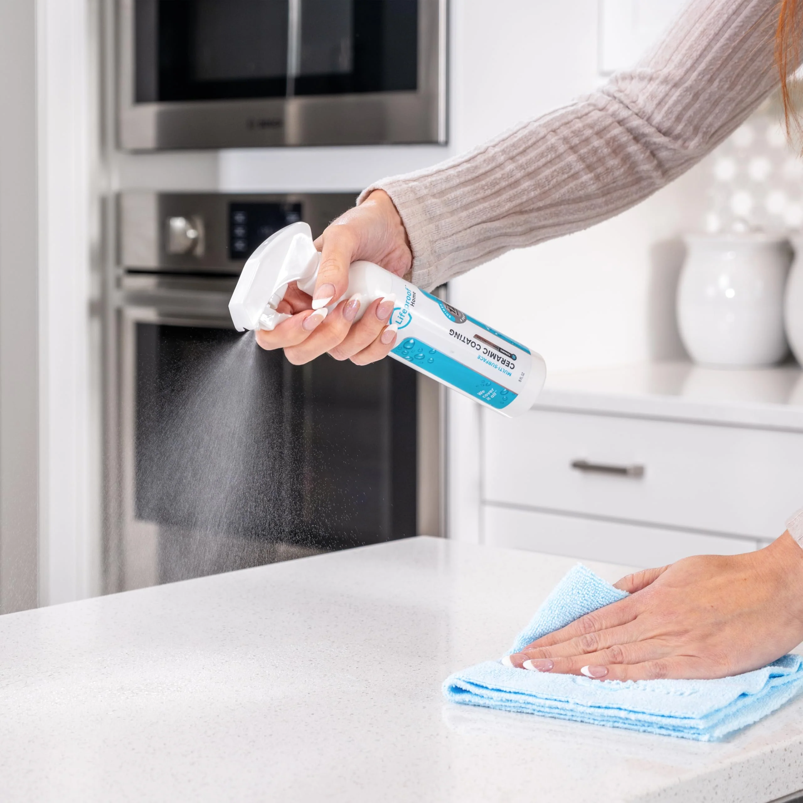 Lifeproof Ceramic Coating Spray Kit - Shine, Seal & Protect Kitchen & Bath Surfaces, Repels Stains & Grime - Image 6