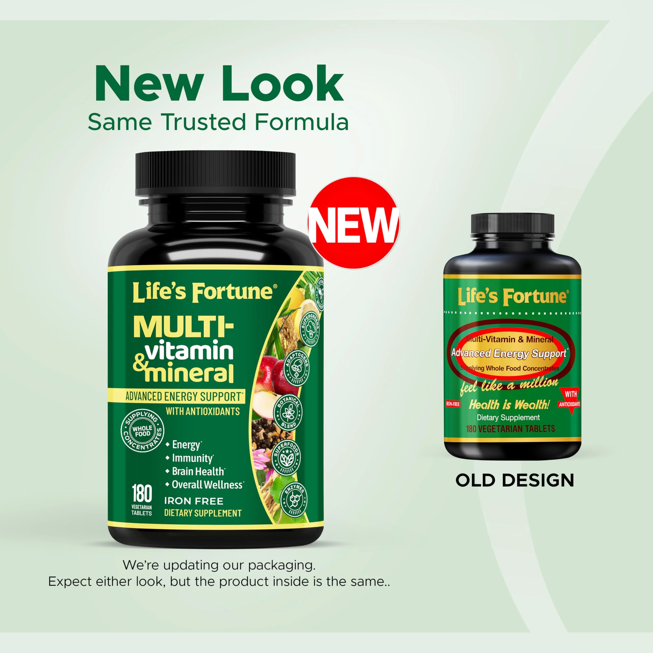 Life's Fortune Whole Food Multivitamin & Mineral Supplement for Men & Women – Energy Support Vitamins for Immune, Brain & Metabolism Support – Iron Free, 180 Vegetarian Tablets - Image 9
