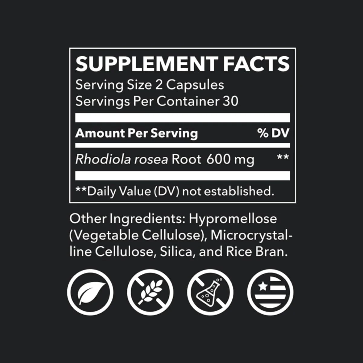 LifeSeasons Rhodiola Root 600mg per 2 Capsules – Adaptogenic Supplement for Natural Energy Mental Clarity Mood Balance Stress Support – 60 Vegan Capsules, Non‑GMO, Gluten‑Free - Image 5