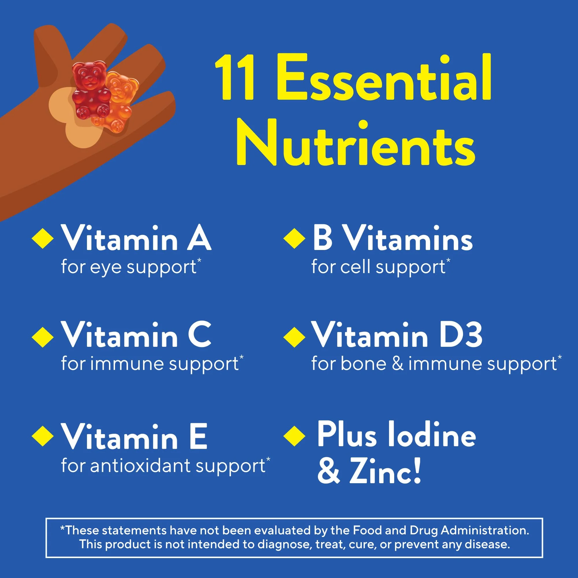L'il Critters Gummy Vites Daily Kids Multivitamins Assorted Fruit Flavors for Ages 2+ Toddlers & Kids, Gummy Vitamin with Vitamin C and D, 95-190 Day Supply, 190 Gummies - Image 3