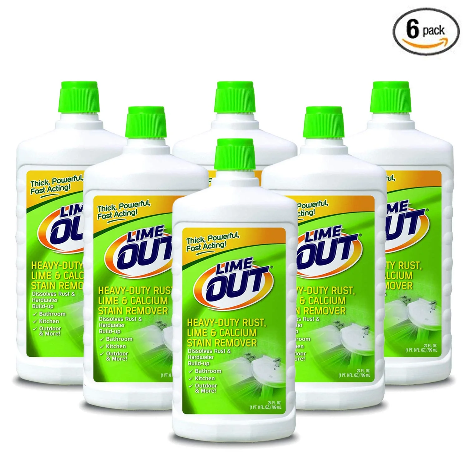 Lime Out Heavy-Duty Rust, Lime, Calcium, Rust Stain Remover, 24 Ounce, Pack of 6 - Image 2