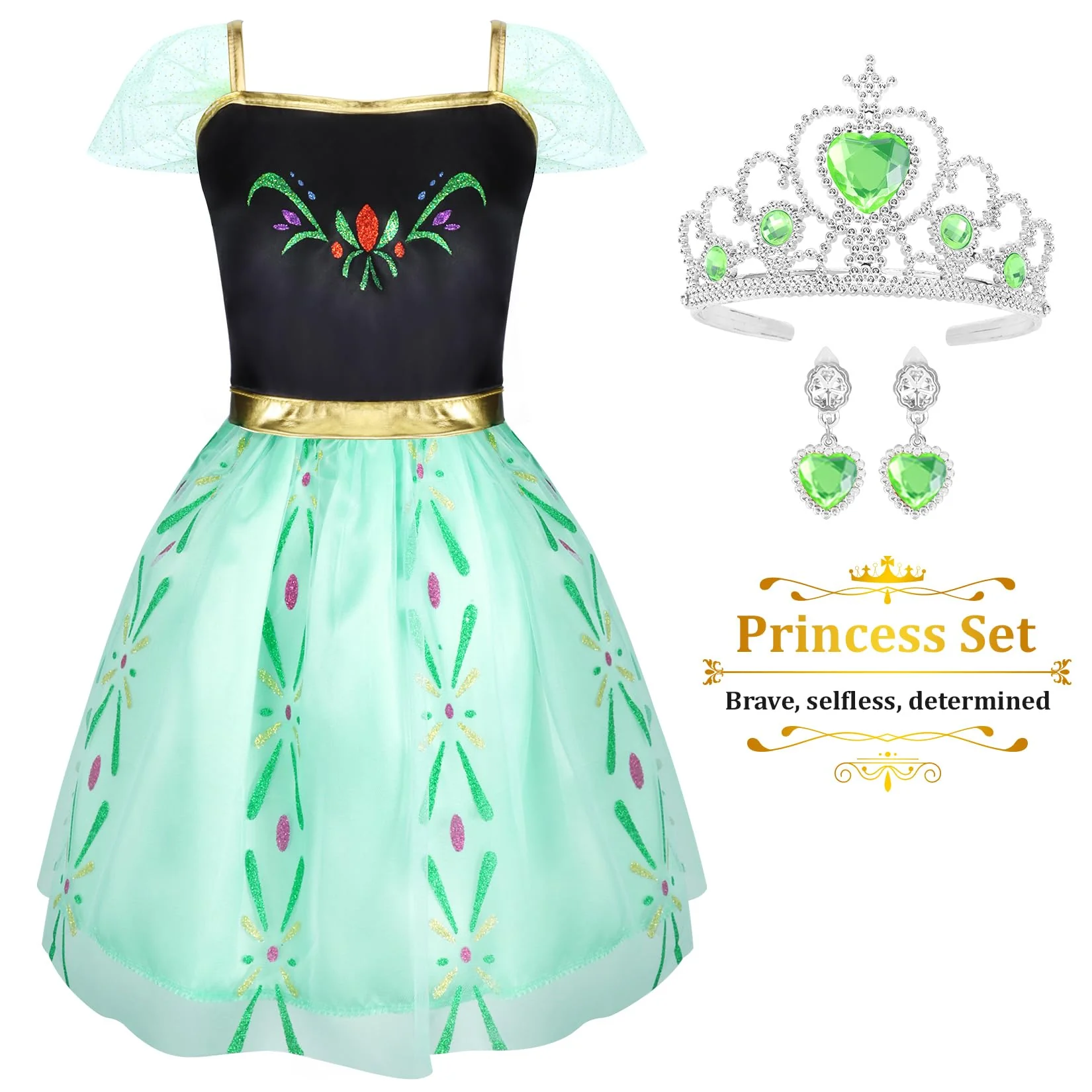 LIMIROLER 18 Pcs Princess Dress Up Clothes for Little Girl Role Play Costume Gift Set, Princess Dress Up Toys for Toddler Girls, Birthday Christmas Party Gifts for Girls Aged 3-6 Years Old - Image 4