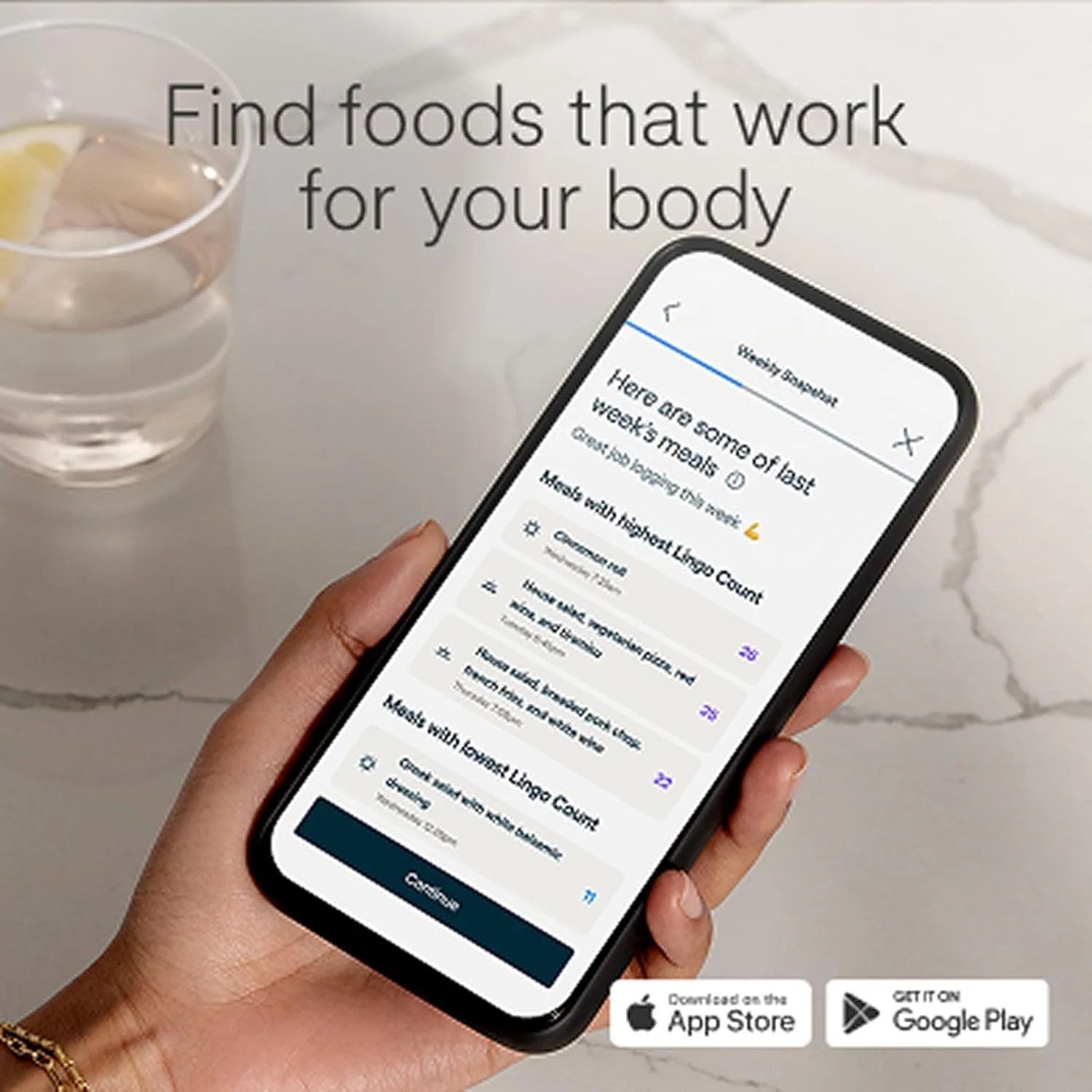 Lingo Continuous Glucose Monitor (CGM). Made by Abbott. Optimize Your Nutrition with Real-time Glucose Data & Insights. 1 Lingo biosensor lasts up to 14 Days*. Works with iOS and Android. US Only. - Image 6