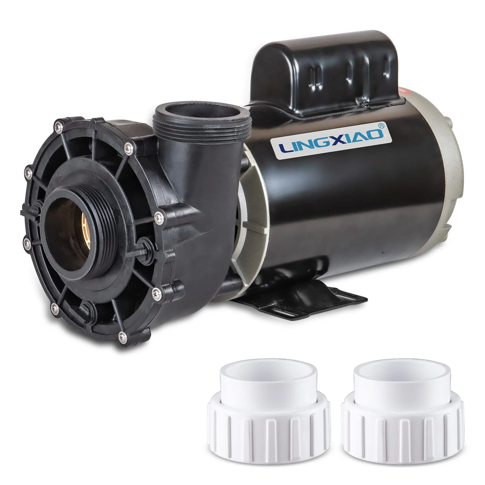 LINGXIAO SPA Pump, 4HP Hot Tub Pump - 2 Speed LX SPA Pumps Motor 220-240V, 2" Port, 56 Frame (Model: 56WUA400-II)