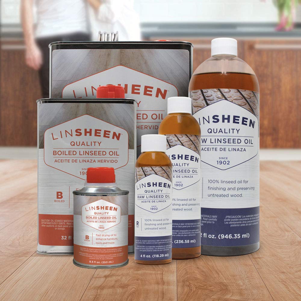 LinSheen Boiled Linseed Oil – Fast Drying Flaxseed Wood Treatment to Rejuvenate and Restore Outdoor and Indoor Wood Furniture, Floors and Sports Equipment, Quart - Image 2