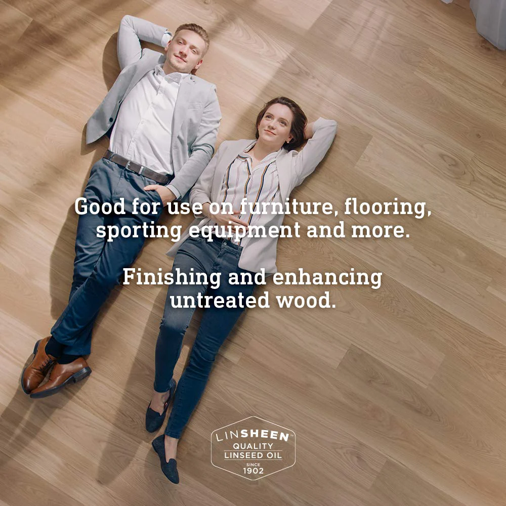 LinSheen Boiled Linseed Oil – Fast Drying Flaxseed Wood Treatment to Rejuvenate and Restore Outdoor and Indoor Wood Furniture, Floors and Sports Equipment, Quart - Image 4