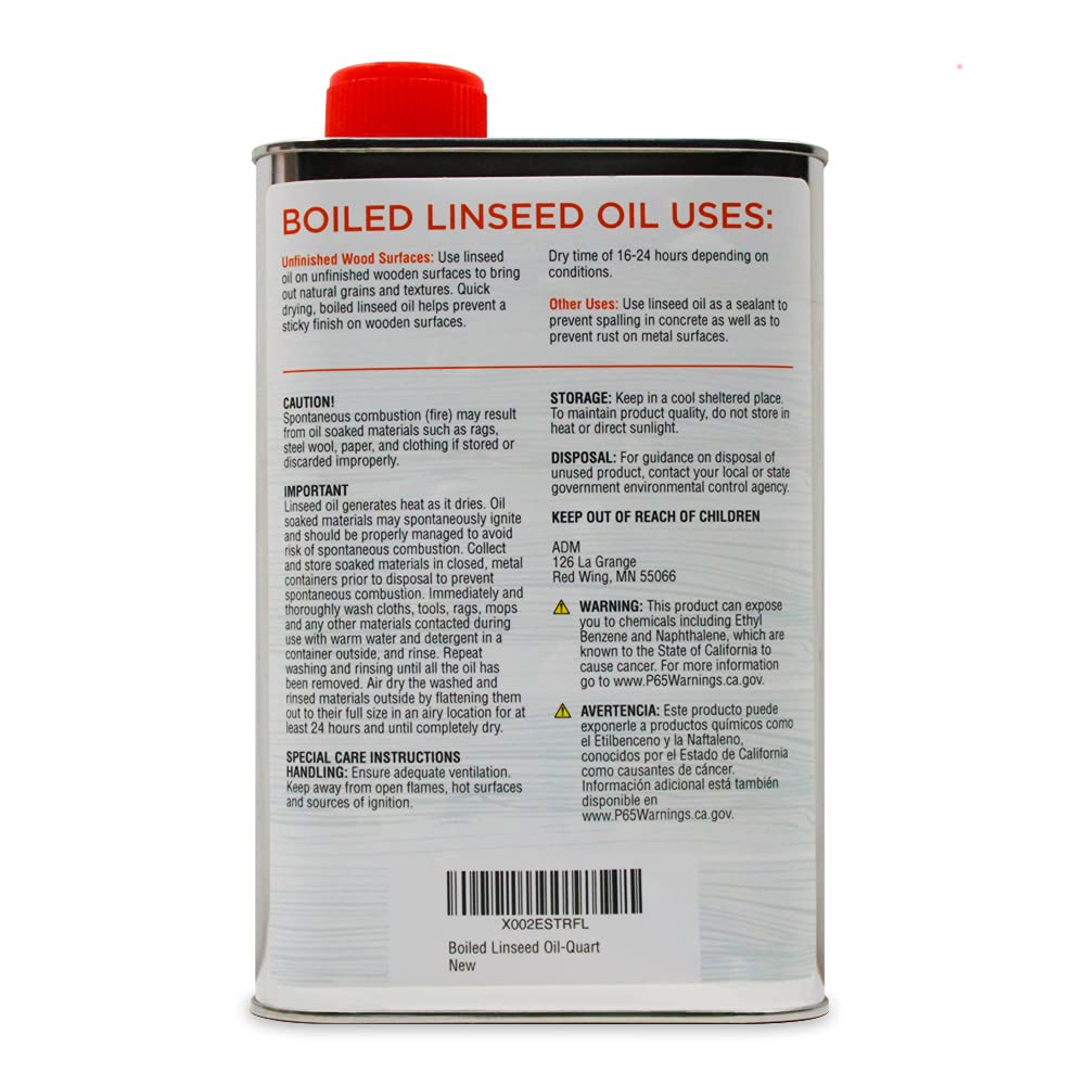 LinSheen Boiled Linseed Oil – Fast Drying Flaxseed Wood Treatment to Rejuvenate and Restore Outdoor and Indoor Wood Furniture, Floors and Sports Equipment, Quart - Image 7