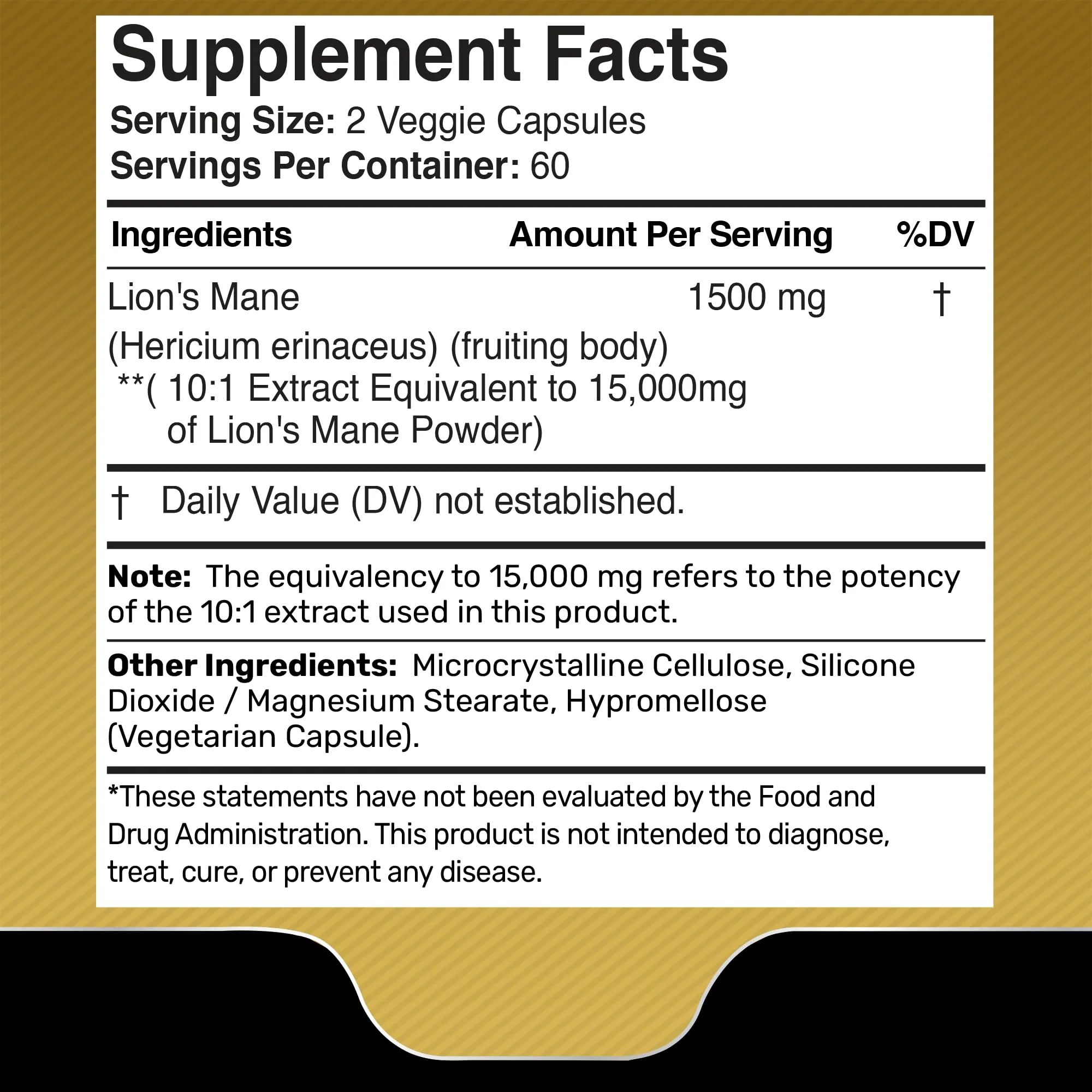 Lions Mane Supplement Capsules - 120 Count - Mushroom Supplement, Brain Supplements for Memory and Focus, Lion's Mane Mushroom Capsules - Cognitive & Immune Support, Focus Supplement - 2 Pack - Image 7