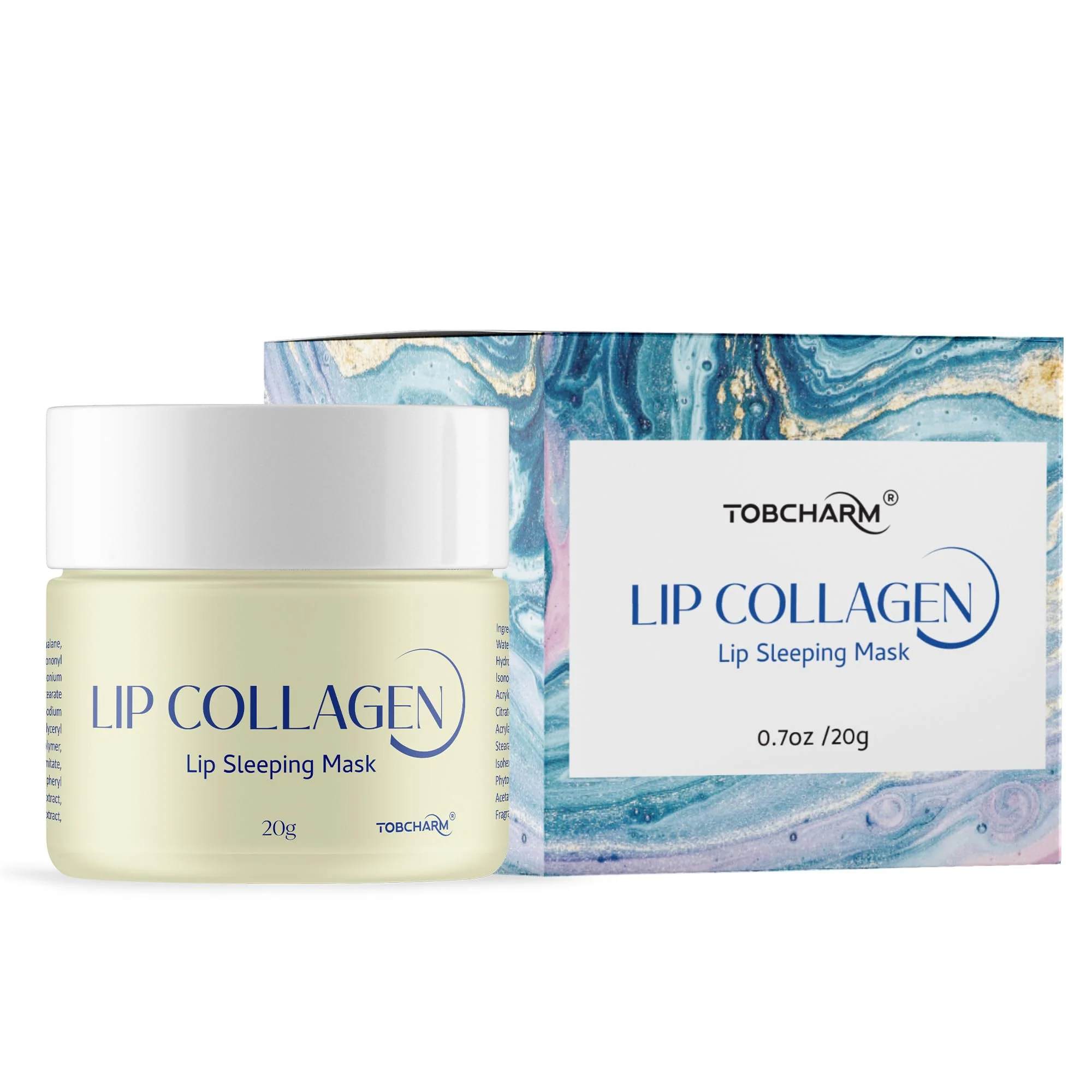 Lip Sleeping Mask (20g), Collagen Lip Mask Overnight, Lip Plumper with Hyaluronic Acid, Peptide Complex Lip Balm for Lip Wrinkle Repair and Plumping, Natural Hydration for Smooth Lips - Image 2