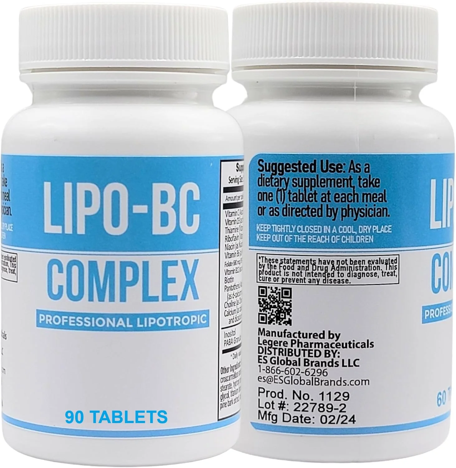 Lipo BC, Lipo B-Complex 90 Tablets. New Label with Best by Date, Same Formula. - Image 4
