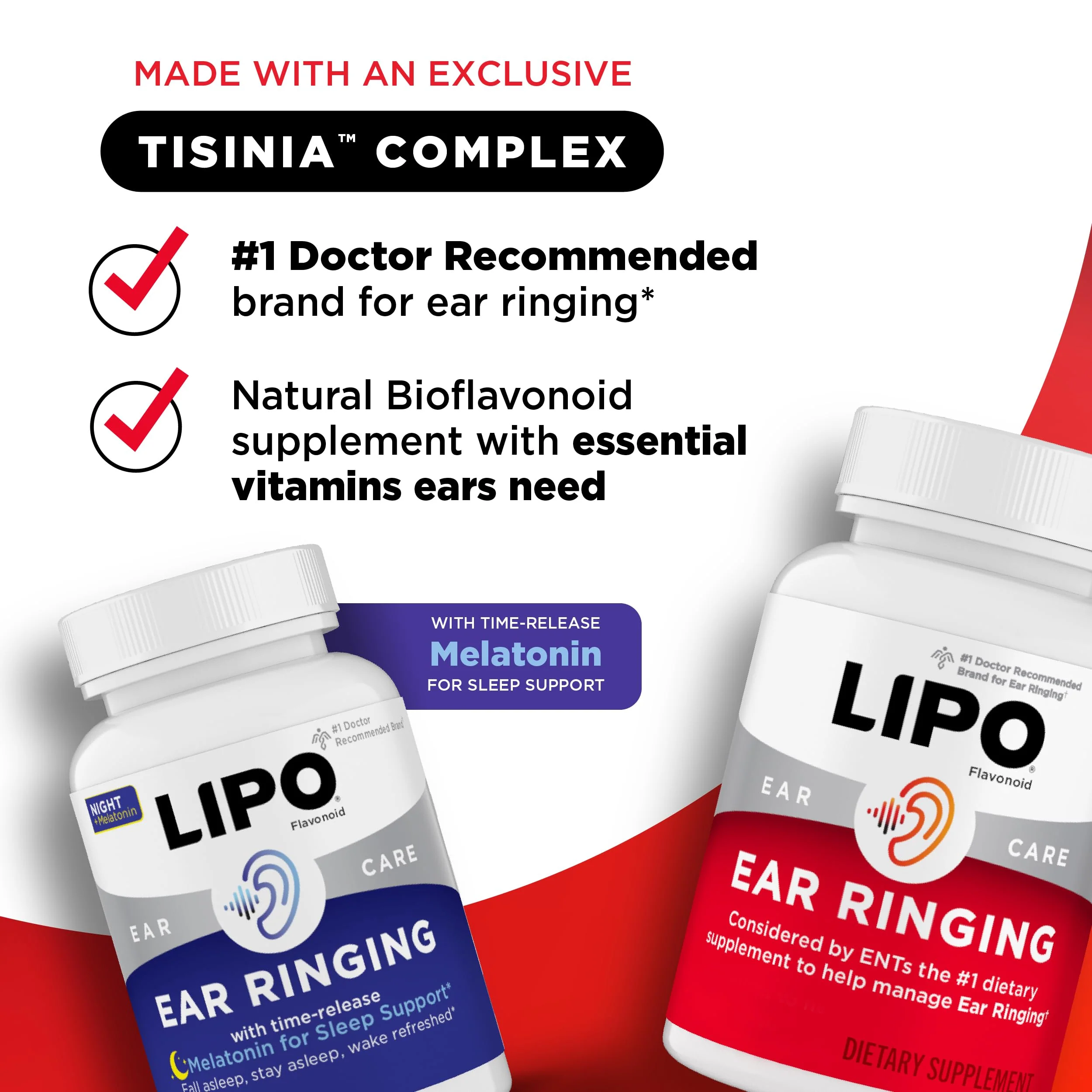 Lipo Flavonoid Day & Night Combo Kit, Tinnitus Relief for Ringing Ears, Lipo Flavonoid Plus & Lipo Flavonoid Night with Melatonin & Vitamin C, 90 Caplets - Image 8