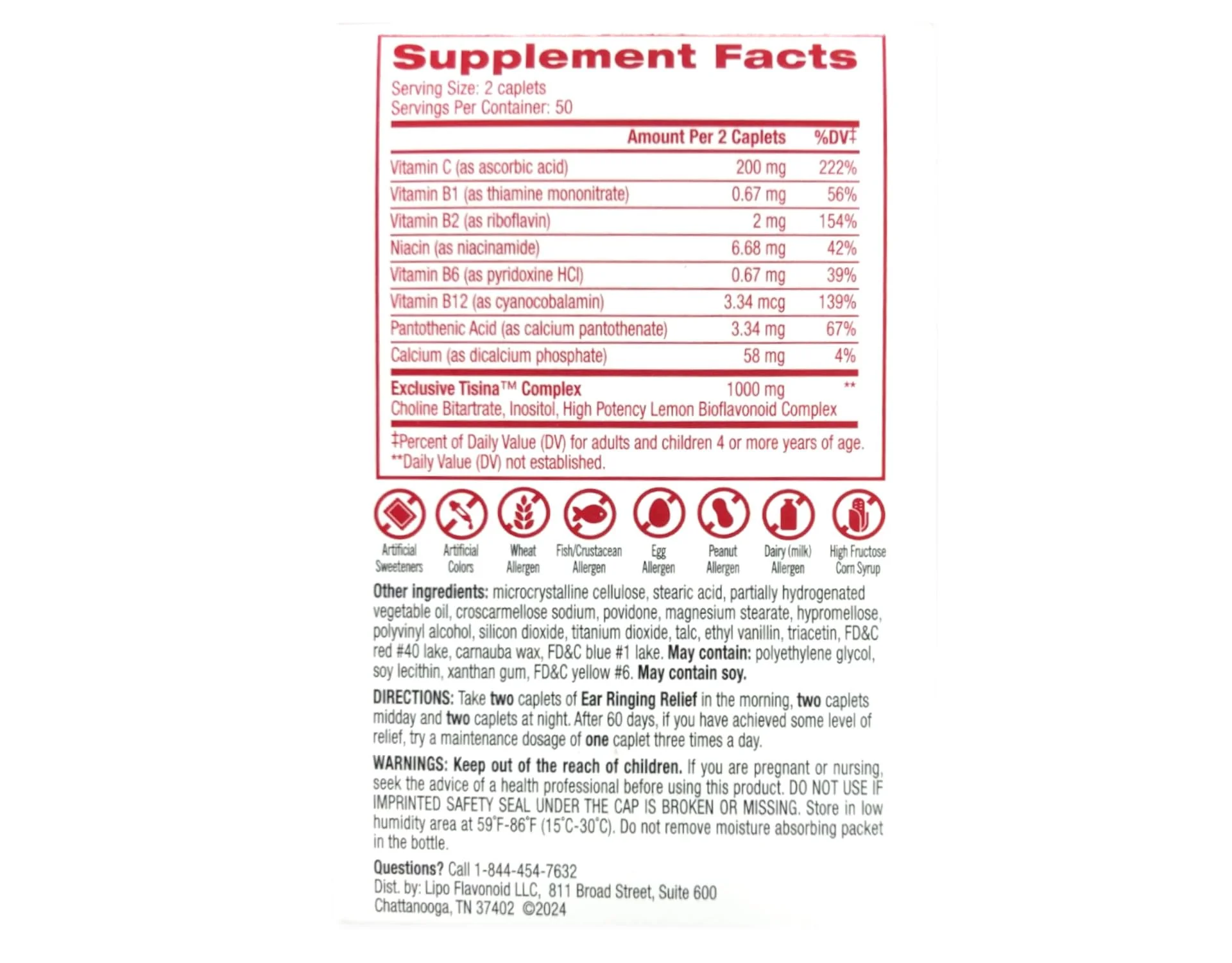 Lipo-Flavonoid Plus Dietary Supplement, For Ear Health 100 ea Pack of 3 - Image 5