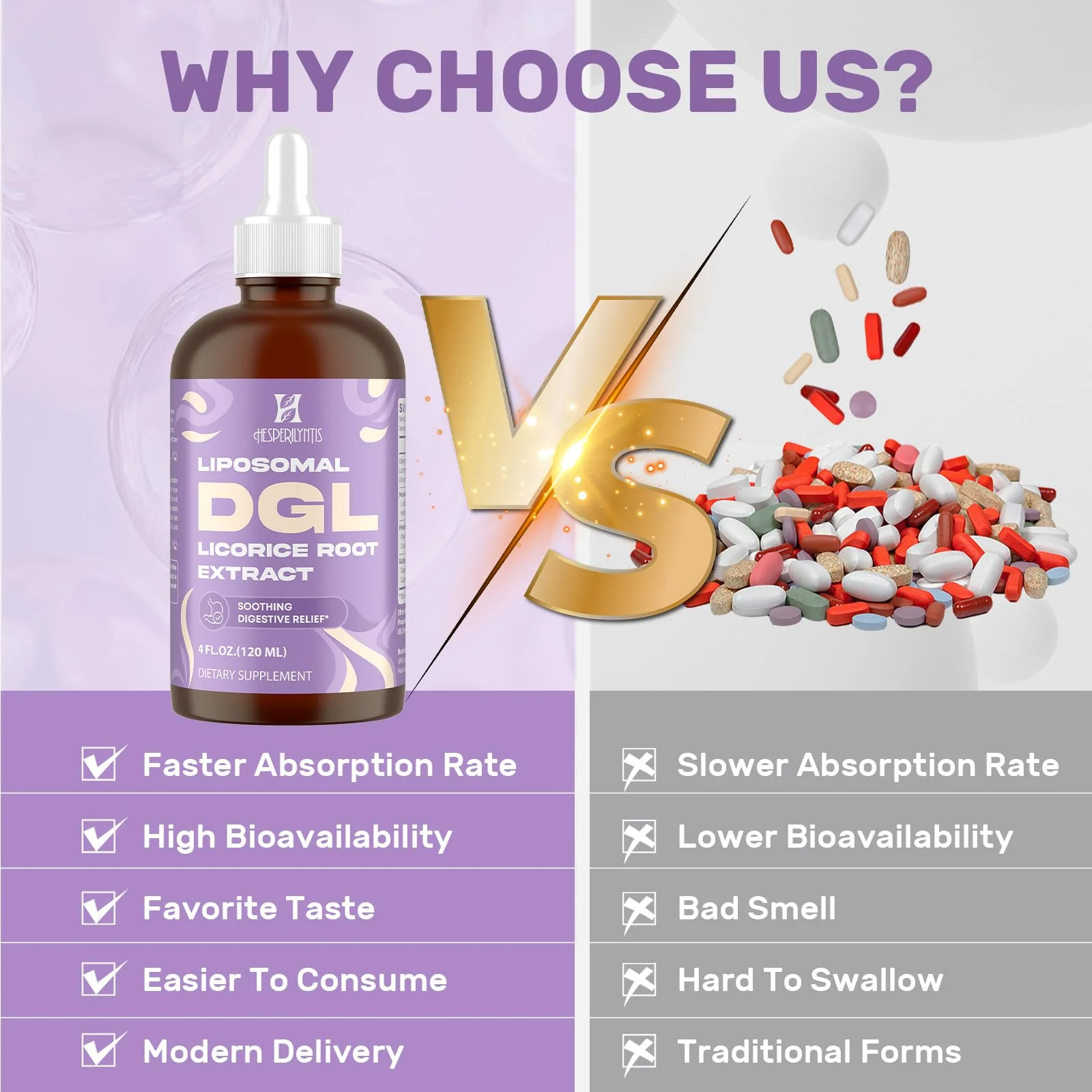 Liposomal DGL Licorice Root Extract - Deglycyrrhizinated Licorice with L-Glutamine, Marshmallow, Clove, and Slippery Elm - Digestive, Stomach Lining, Elimination, Max Absorption, 60 Servings - Image 3
