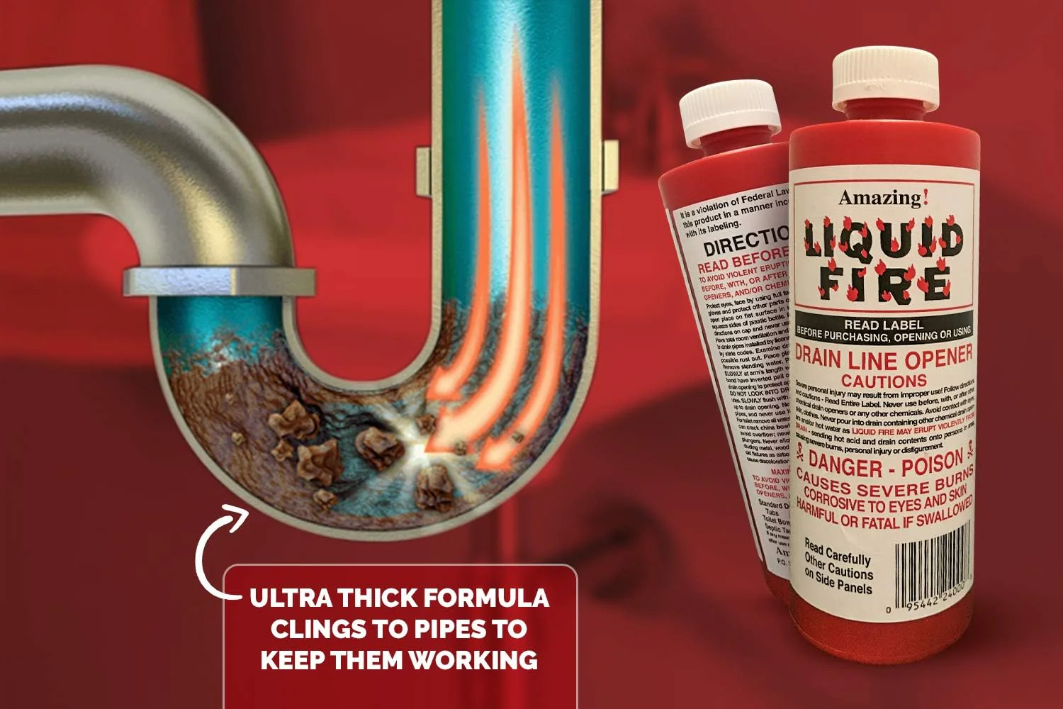 Liquid Fire Drain Line Opener, 32 Oz - Image 7