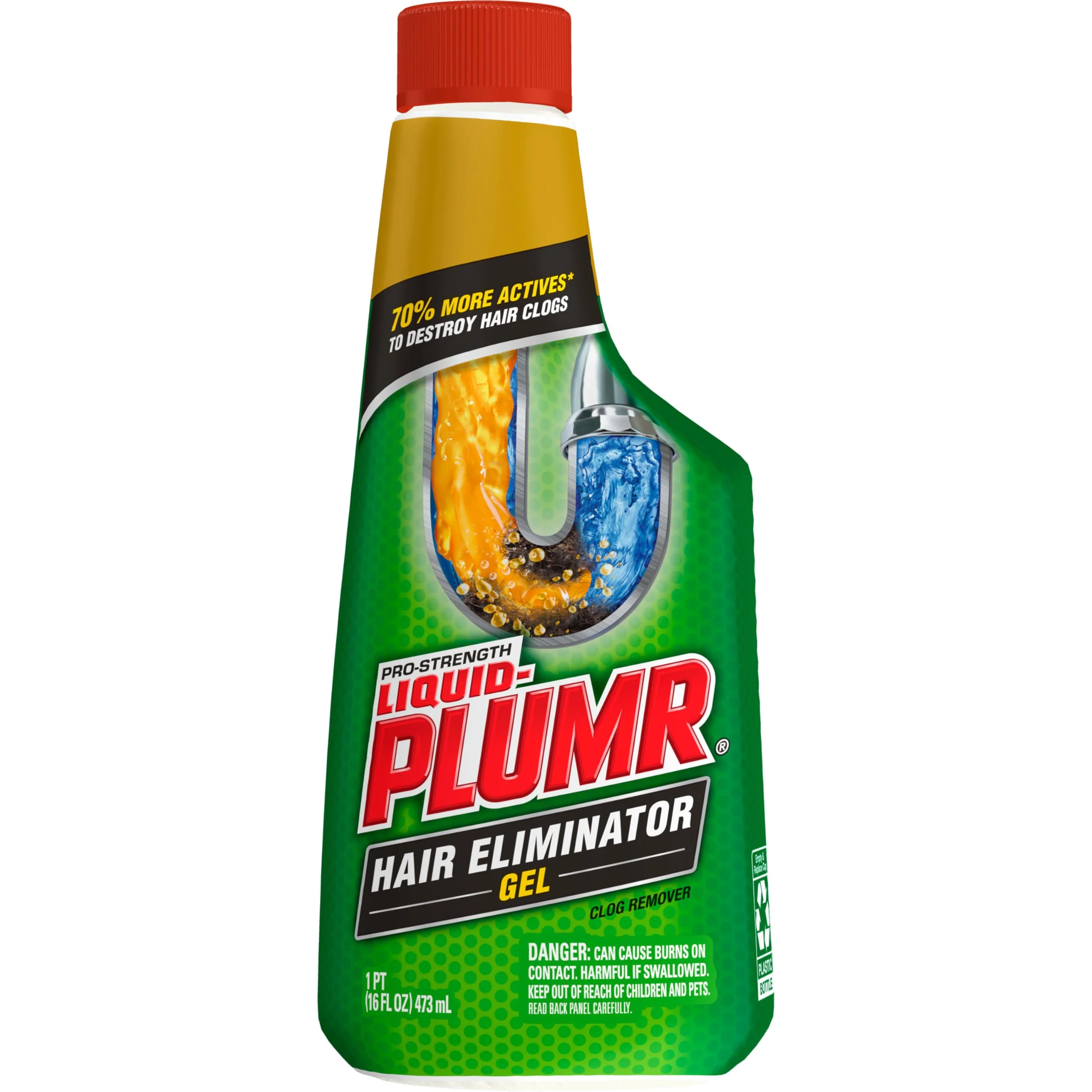 Liquid-Plumr Pro-Strength Hair Eliminator Gel Clog Remover, Hair Clog Remover and Drain Opener, Safe for All Septic Systems and Pipes, 16 fl. oz. Bottle - Image 7