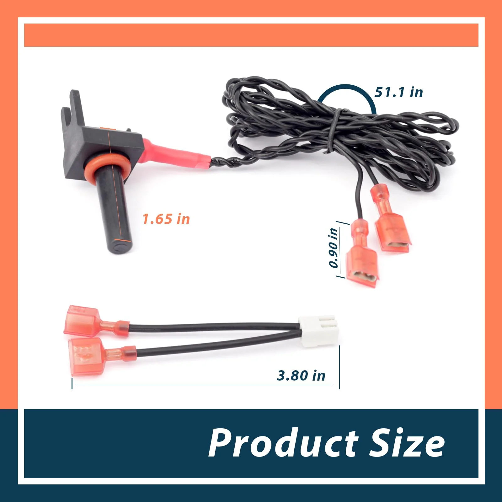 Lisnhlin ECS0275 Water Temperature Sensor Compatible with AquaCal Pool Heater Heat Pump, 10K RT Angle Water Temperature Sensor Rreplace STK0127 - Image 3