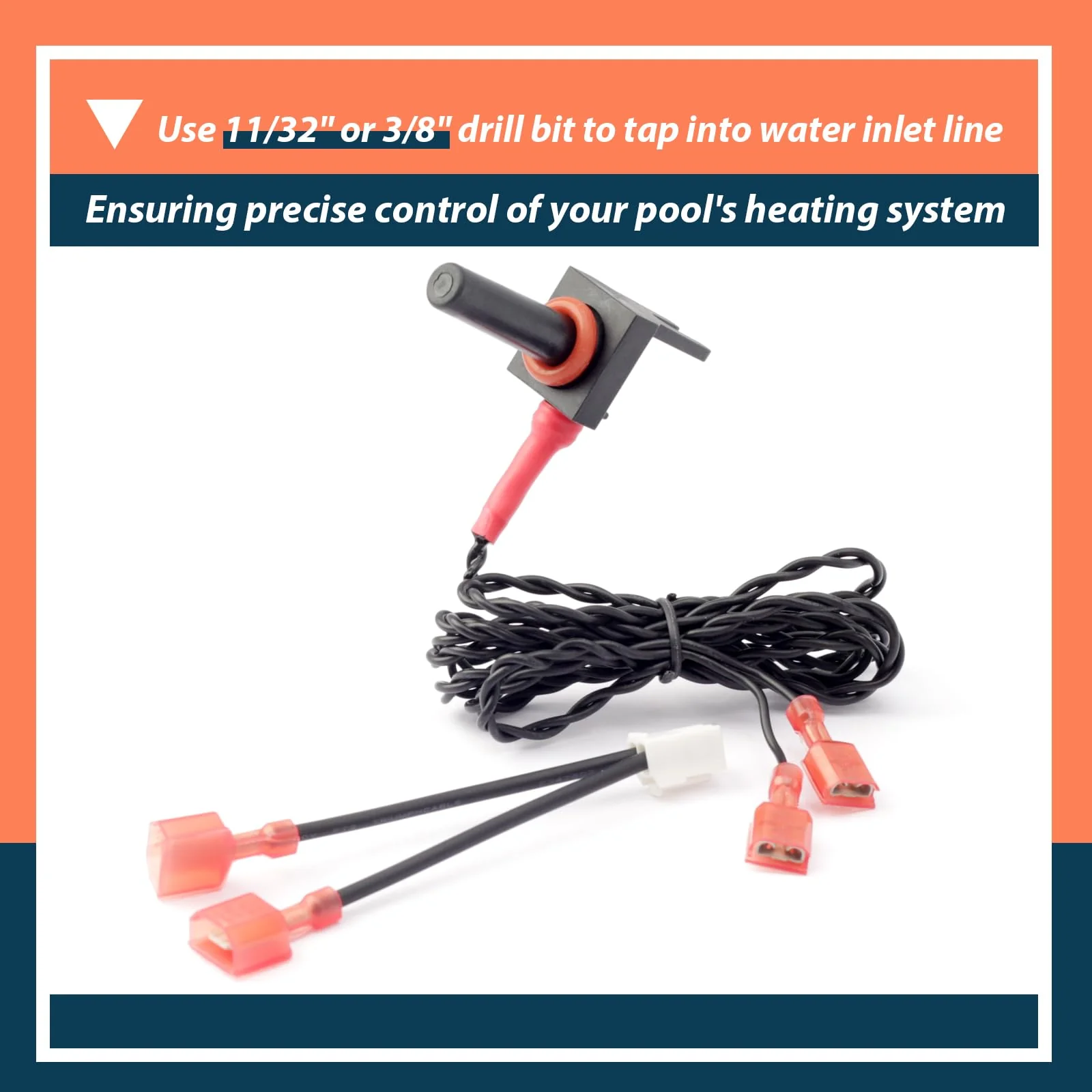 Lisnhlin ECS0275 Water Temperature Sensor Compatible with AquaCal Pool Heater Heat Pump, 10K RT Angle Water Temperature Sensor Rreplace STK0127 - Image 5