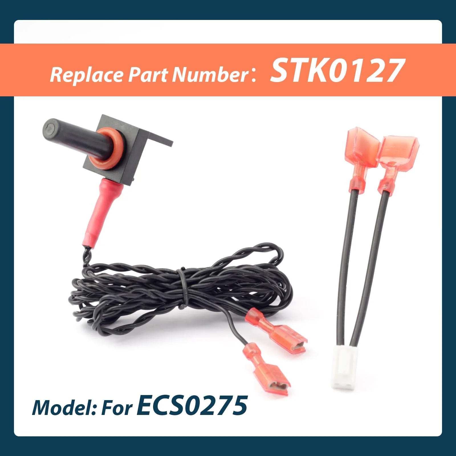 Lisnhlin ECS0275 Water Temperature Sensor Compatible with AquaCal Pool Heater Heat Pump, 10K RT Angle Water Temperature Sensor Rreplace STK0127 - Image 6