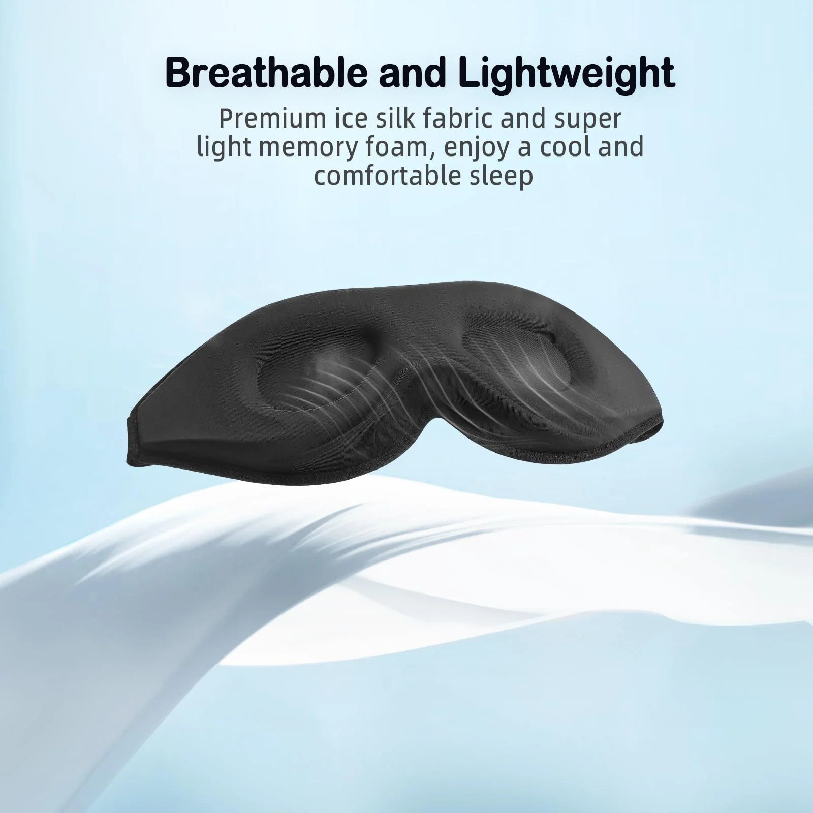 LitBear Sleep Mask for Side Sleeper Women Men, Eye Mask for Sleeping Light Blocking, 3D Contoured Cup Sleeping Mask, Soft Breathable Sleep Eye Mask with Adjustable Elastic Strap for Travel - Image 5