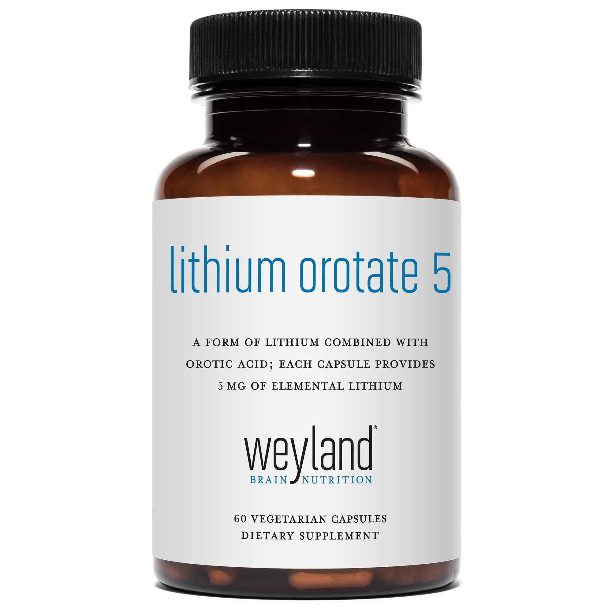 Lithium Orotate - 5mg of Elemental Lithium per Vegetarian Capsule