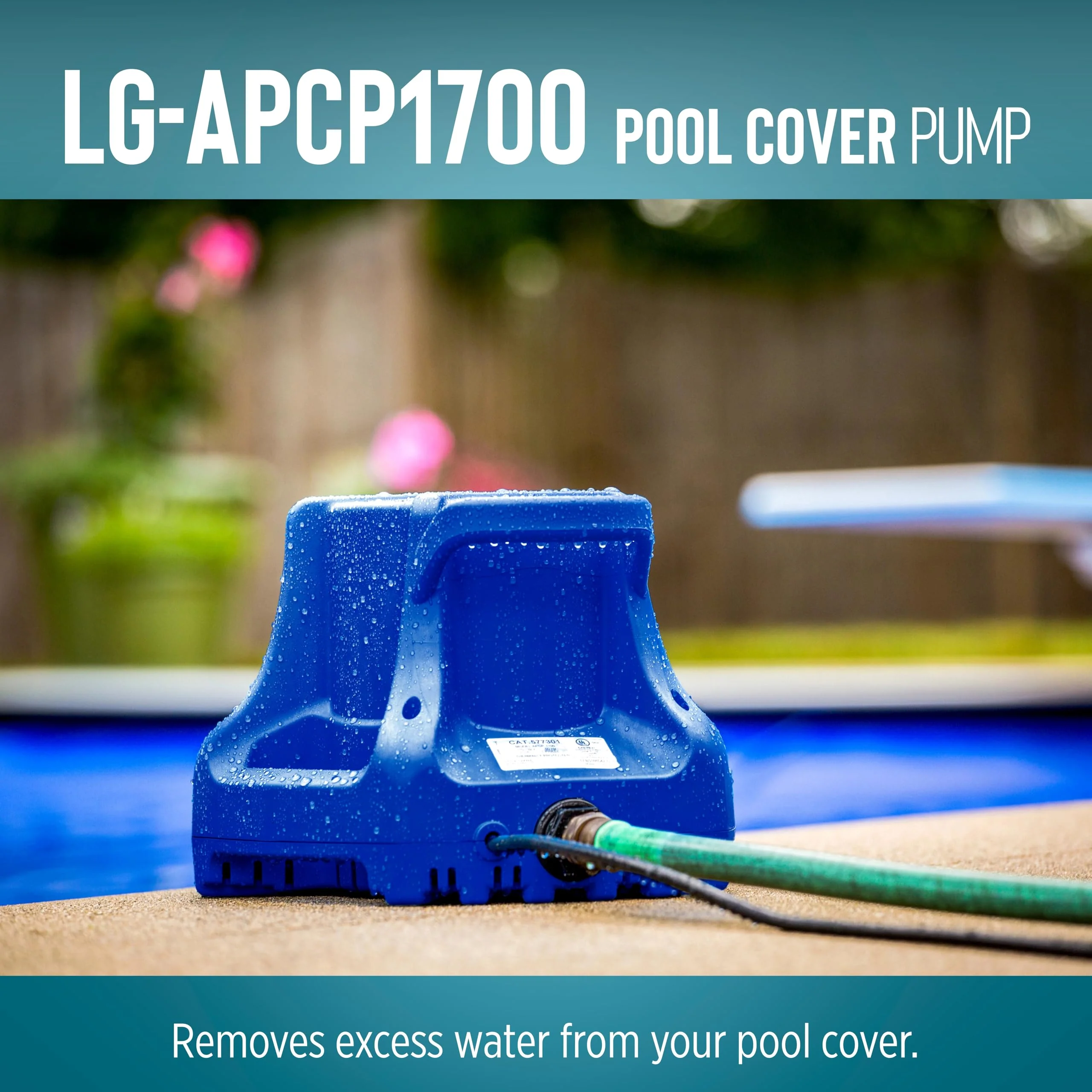 Little Giant Select Series LG-APCP1700 1/3 HP, 1745 GPH, Automatic, Submersible, Swimming Pool Cover Pump with 25-Ft. Cord, Dark Blue, 14942691 - Image 9
