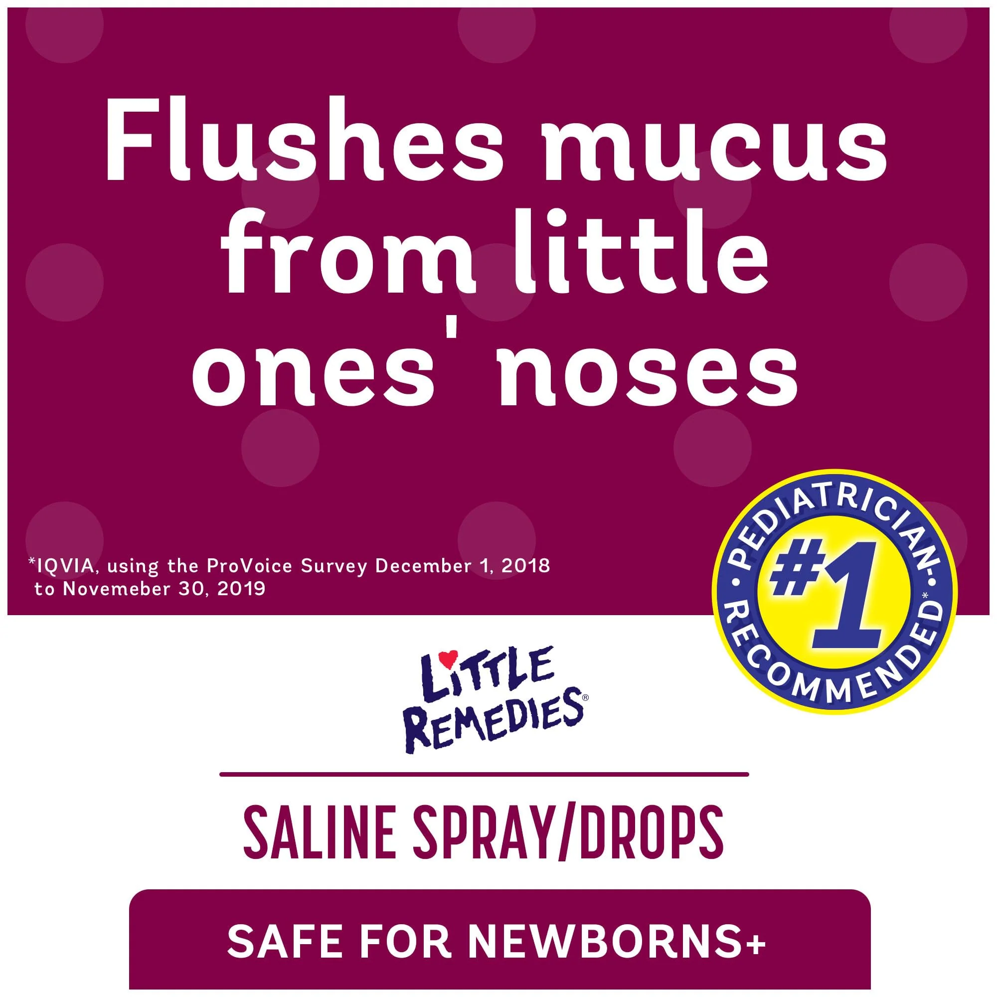 Little Remedies Sterile Baby Saline Nasal Spray and Drops, Safe for Newborns to Relieve Stuffy and Dry Noses, 1 Fl Oz - Image 2