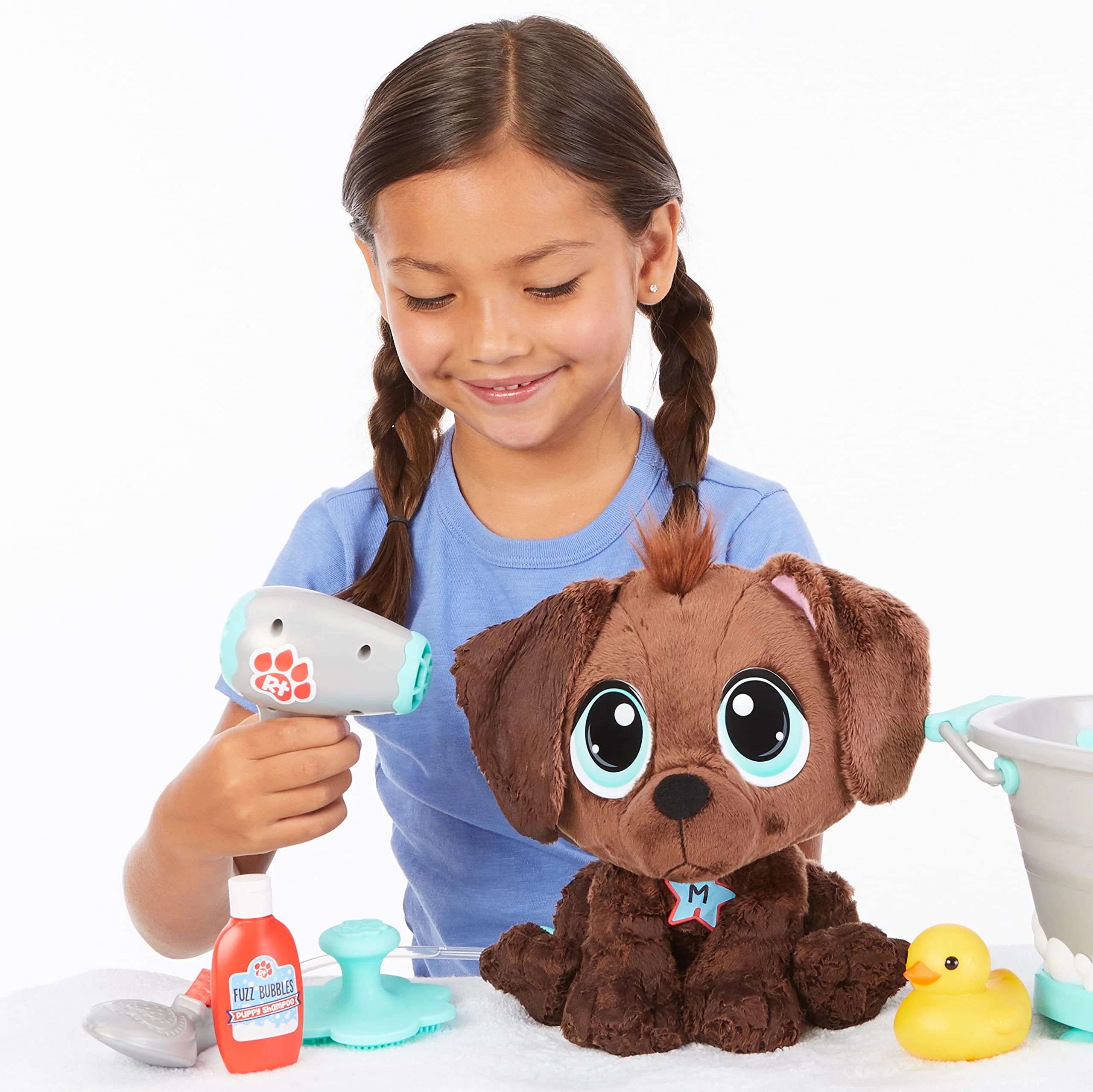Little Tikes Rescue Tales Scrub 'n Groom Bathtub Playset w/Chocolate Lab Plush Pet Toy, Multicolor - Image 2