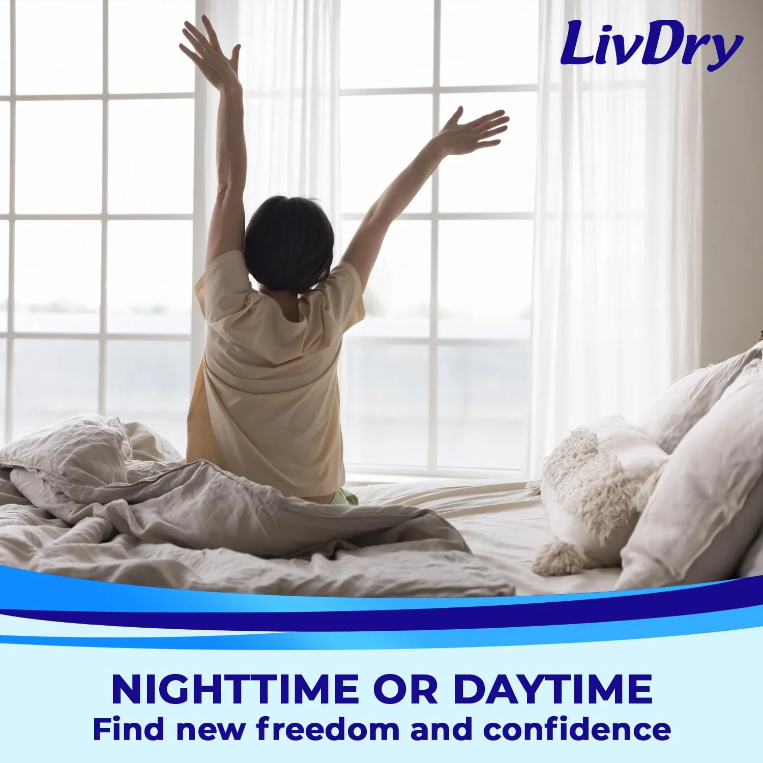 LivDry Adult Incontinence Underwear, Overnight Comfort Absorbency, Leak Protection, X-Small (88 Count) - Image 4