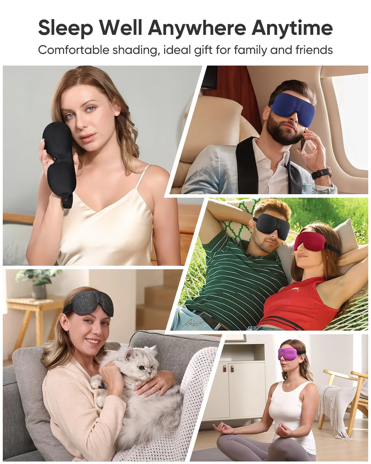 LKY DIGITAL Sleep Mask for Side Sleeper 3 Pack, Blackout 3D Eye Mask for Sleeping, Night Blindfold for Men Women - Image 6