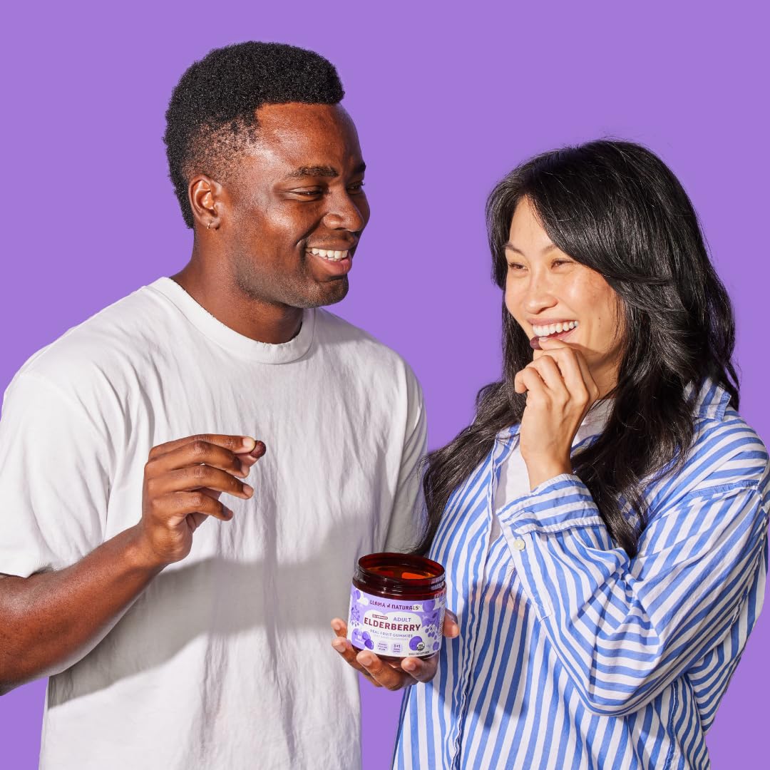 Llama Naturals Elderberry Gummies for Adults, Vegan, Organic Immune Support Supplement with Vitamin C and Zinc, Real Fruit Gummy Vitamins for Immunity, Chewable, No Added Sugar Cane, 90 Ct - Image 5