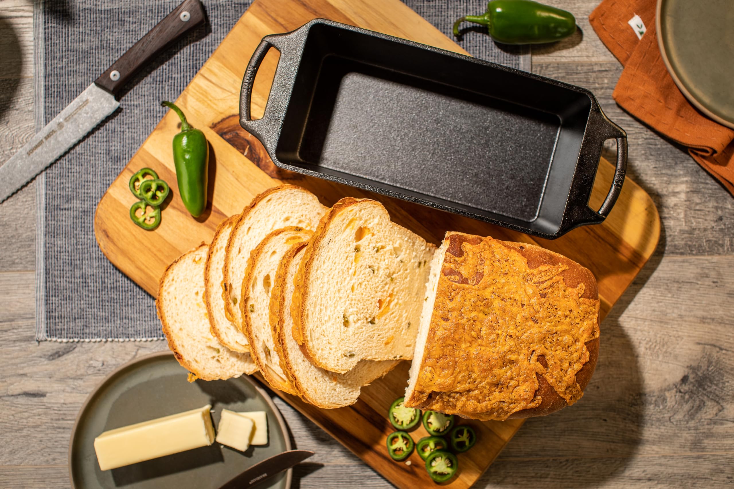 Lodge Cast Iron Loaf Pan 10 Inch | Pre-Seasoned | Dual Handles | Made in USA | Pack of 3 - Image 2