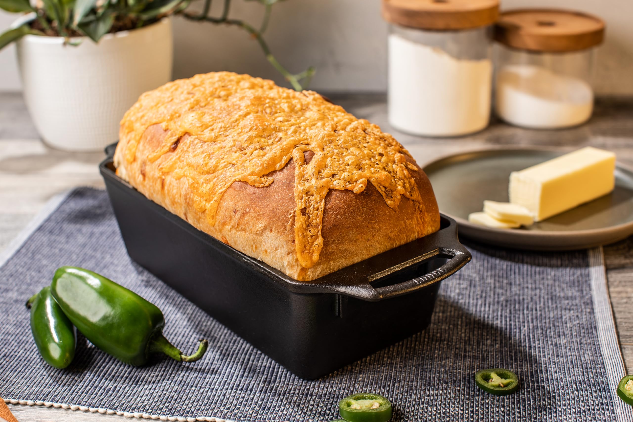Lodge Cast Iron Loaf Pan 10 Inch | Pre-Seasoned | Dual Handles | Made in USA | Pack of 3 - Image 3