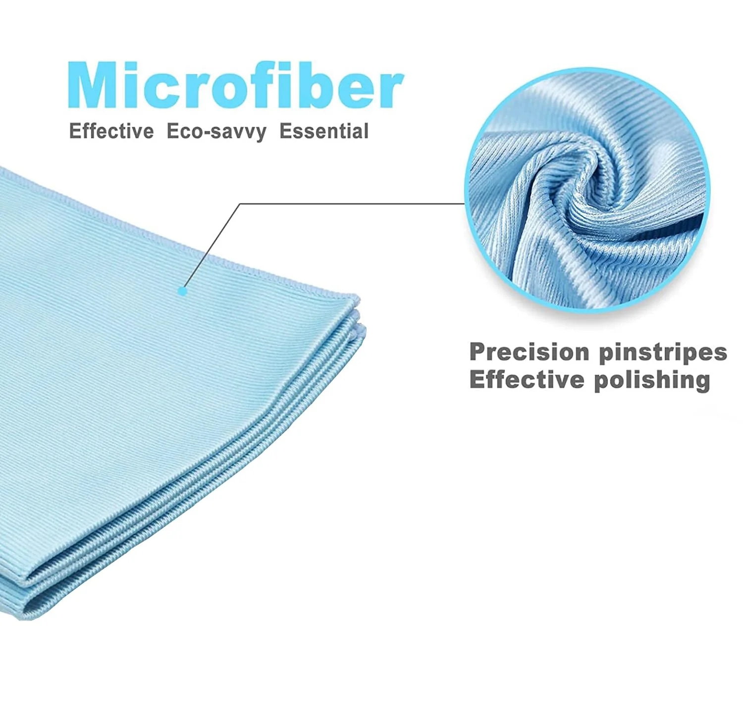 Longmann Window Cleaning Cloth, Glass Cloth, Cleaning Cloth, Streaks Schatches Free (Blue 4 Pack) - Image 8