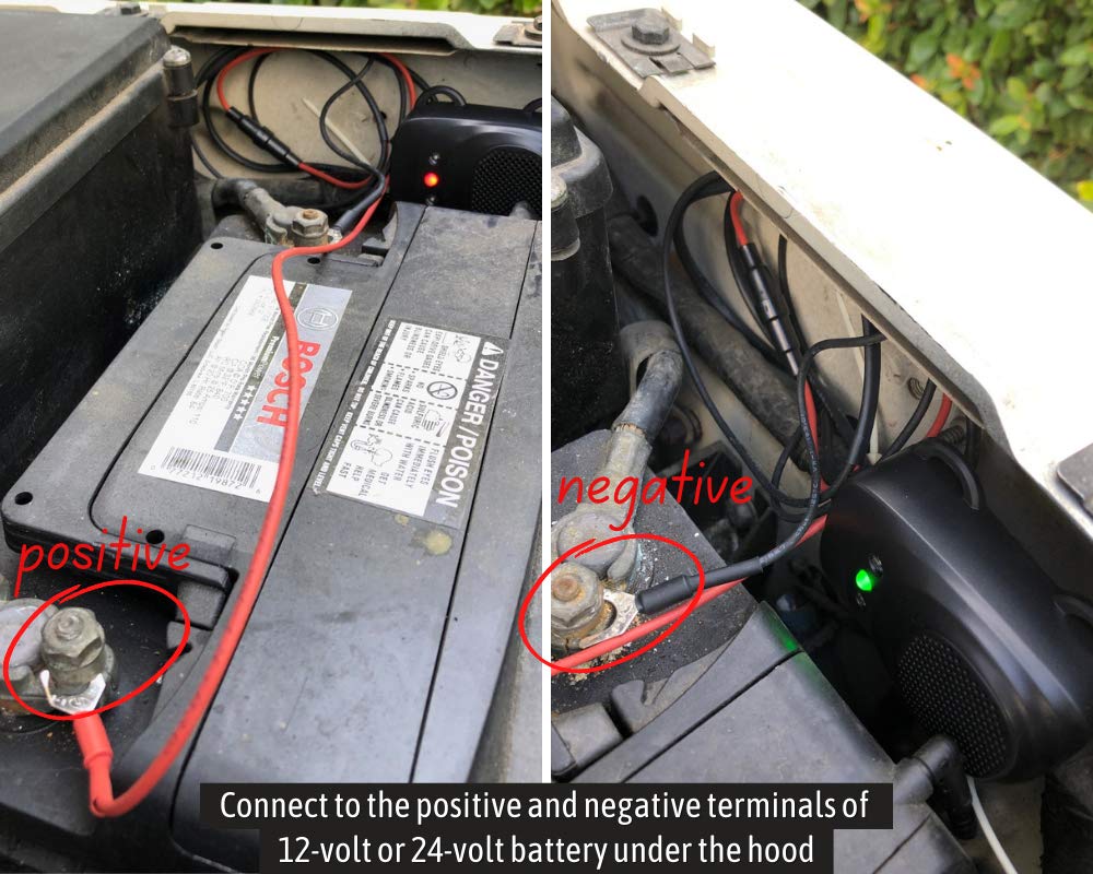 Loraffe Under Hood Rodent Repellent for Car Engines, 12V 24V Ultrasonic Mouse Deterrent with LED Strobe Lights – Mice and Rat Repeller for Truck, RV, Vehicle Engine Protection, Pack of 2 - Image 2