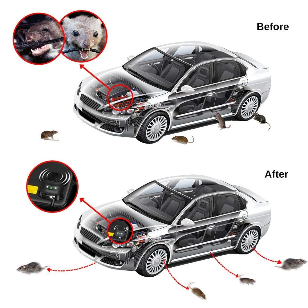 Loraffe Under Hood Rodent Repellent for Car Engines, 12V 24V Ultrasonic Mouse Deterrent with LED Strobe Lights – Mice and Rat Repeller for Truck, RV, Vehicle Engine Protection, Pack of 2 - Image 7