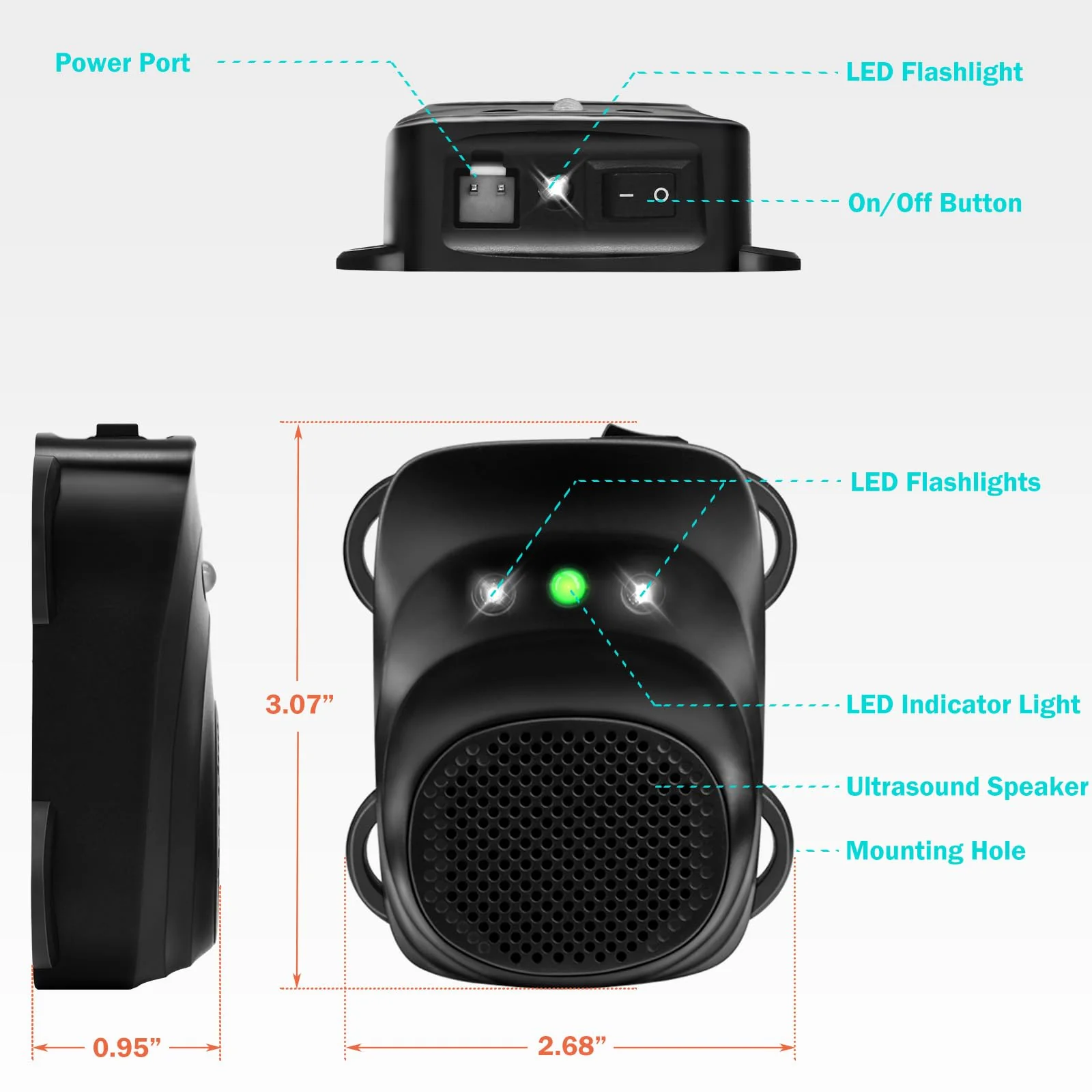 Loraffe Under Hood Rodent Repellent for Car Engines, 12V 24V Ultrasonic Mouse Deterrent with LED Strobe Lights – Mice and Rat Repeller for Truck, RV, Vehicle Engine Protection, Pack of 2 - Image 9