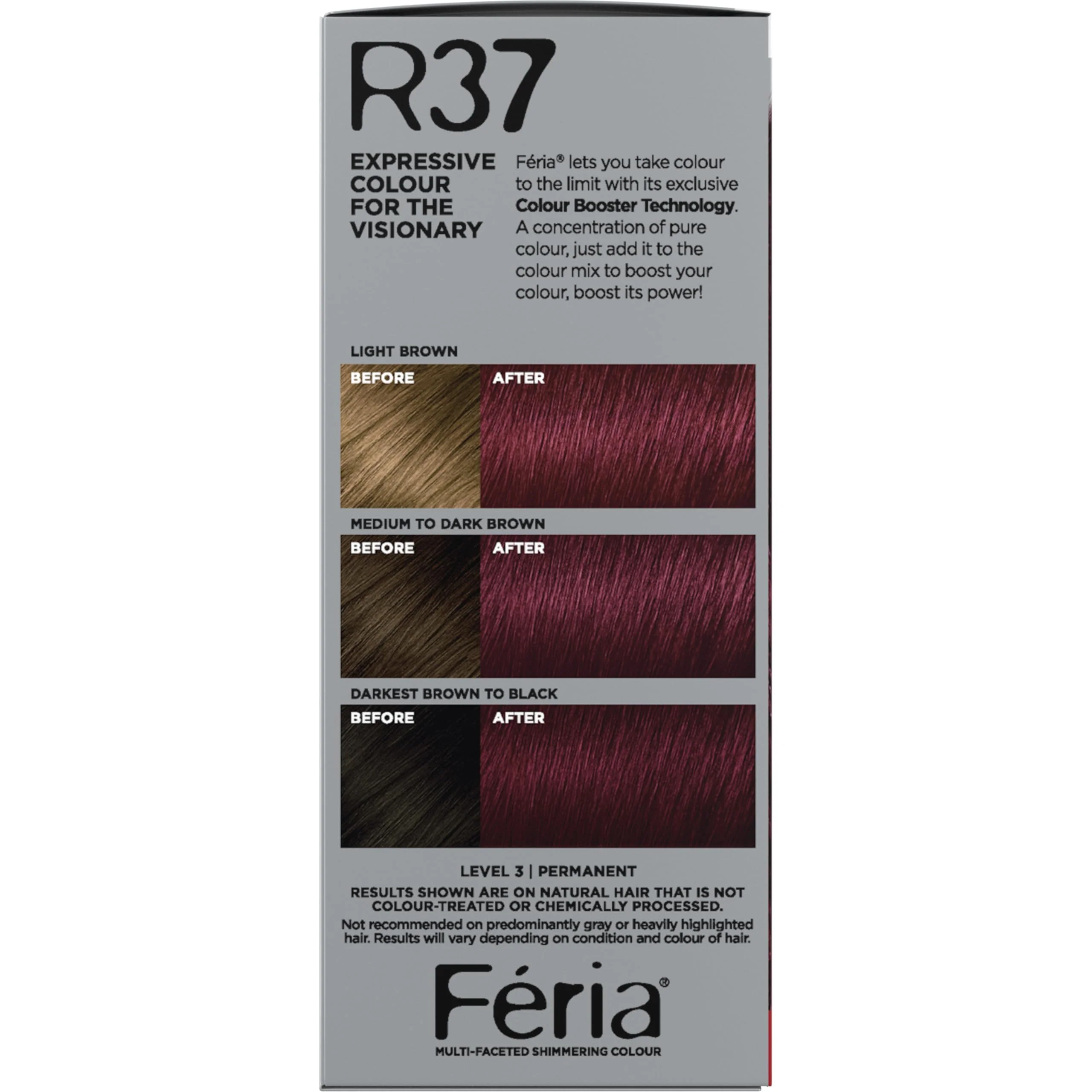 L'Oreal Paris Feria Multi-Faceted Shimmering Permanent Hair Color, R37 Blowout Burgundy (Deep Burgundy), Pack of 1, Hair Dye - Image 6