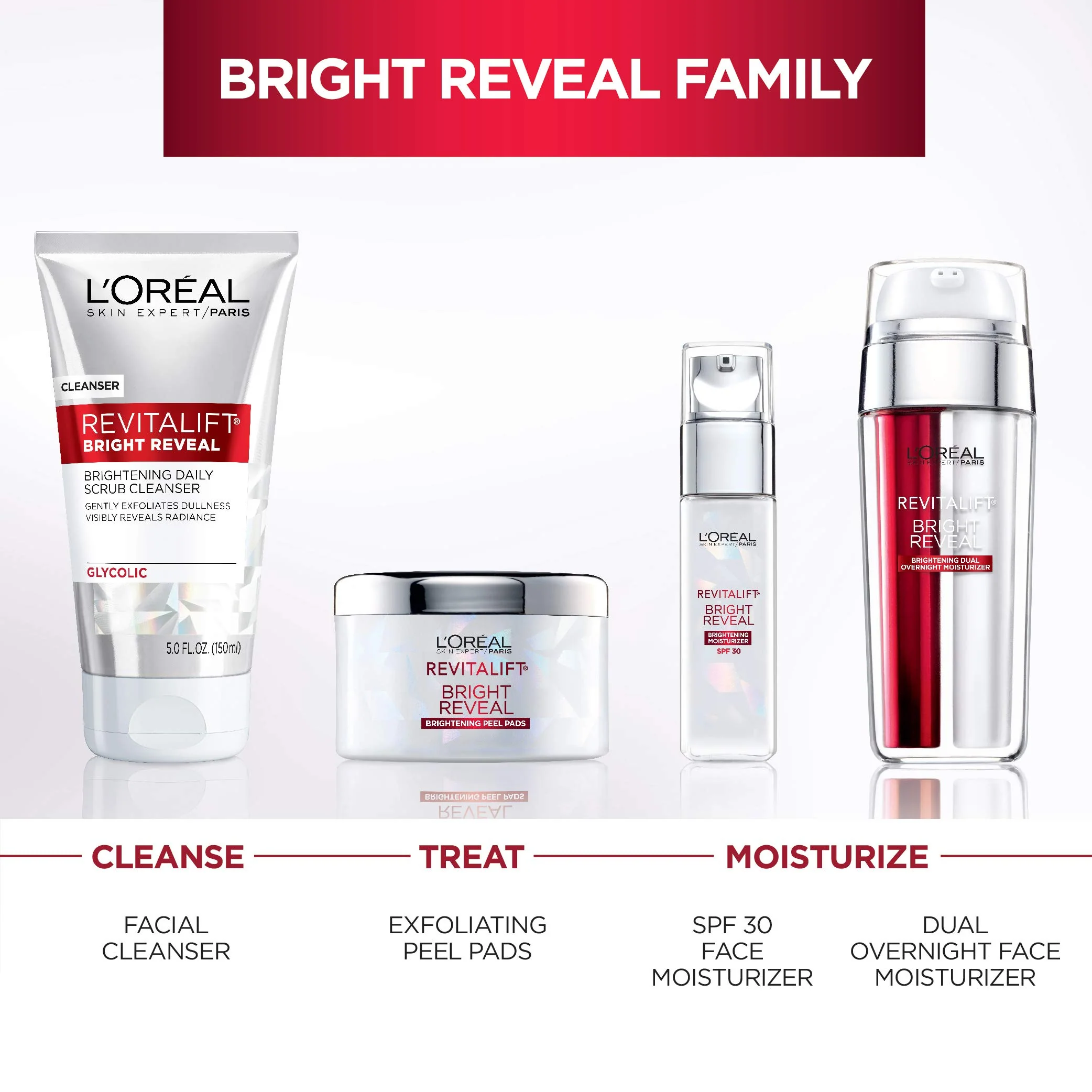 L'Oréal Paris Revitalift Bright Reveal Anti-Aging Day Cream with SPF 30 with Glycolic Acid, Vitamin C & Pro-Retinol to Reduce Wrinkles & Brighten Skin, 1 fl. oz. - Image 6