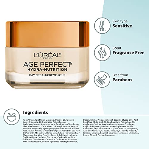 L'Oreal Paris Skincare Age Perfect Hydra-Nutrition Anti-Aging Day Cream with Manuka Honey Extract, 1.7 Ounce - Image 4