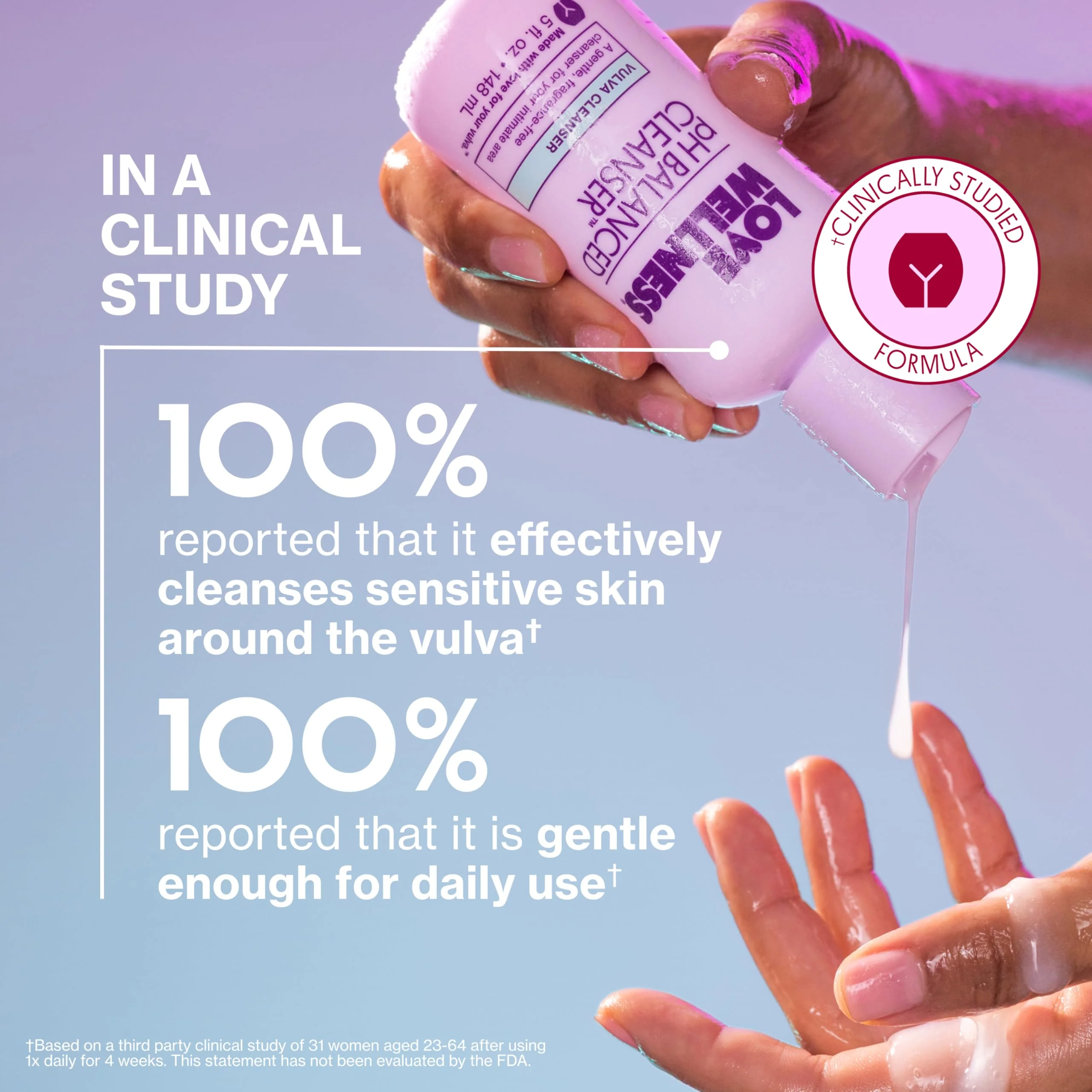 Love Wellness pH Balancing Cleanser | Feminine Vaginal Wash | Fragrance-Free | Vaginal Cleanser for Balanced pH, Intimate Health & Hygiene | Non-Irritating with Aloe Vera for Sensitive Skin | 5 Fl Oz - Image 5