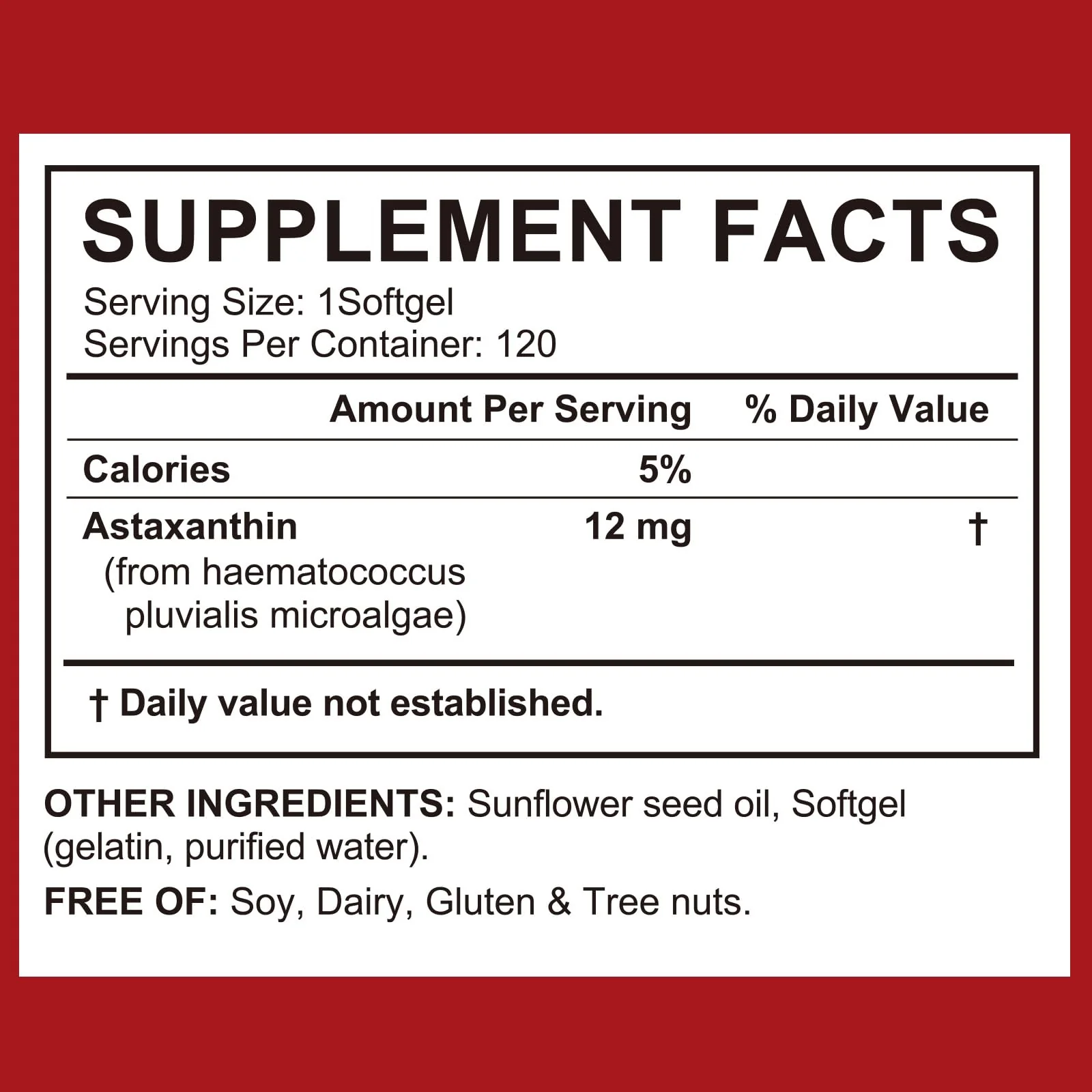 LTQXGT Astaxanthin Supplement 2PCS – Natural Antioxidant Support – 12mg High Strength Softgels – Clean Formula, Gluten-Free, Easy to Swallow Capsules for Daily Wellness - Image 7
