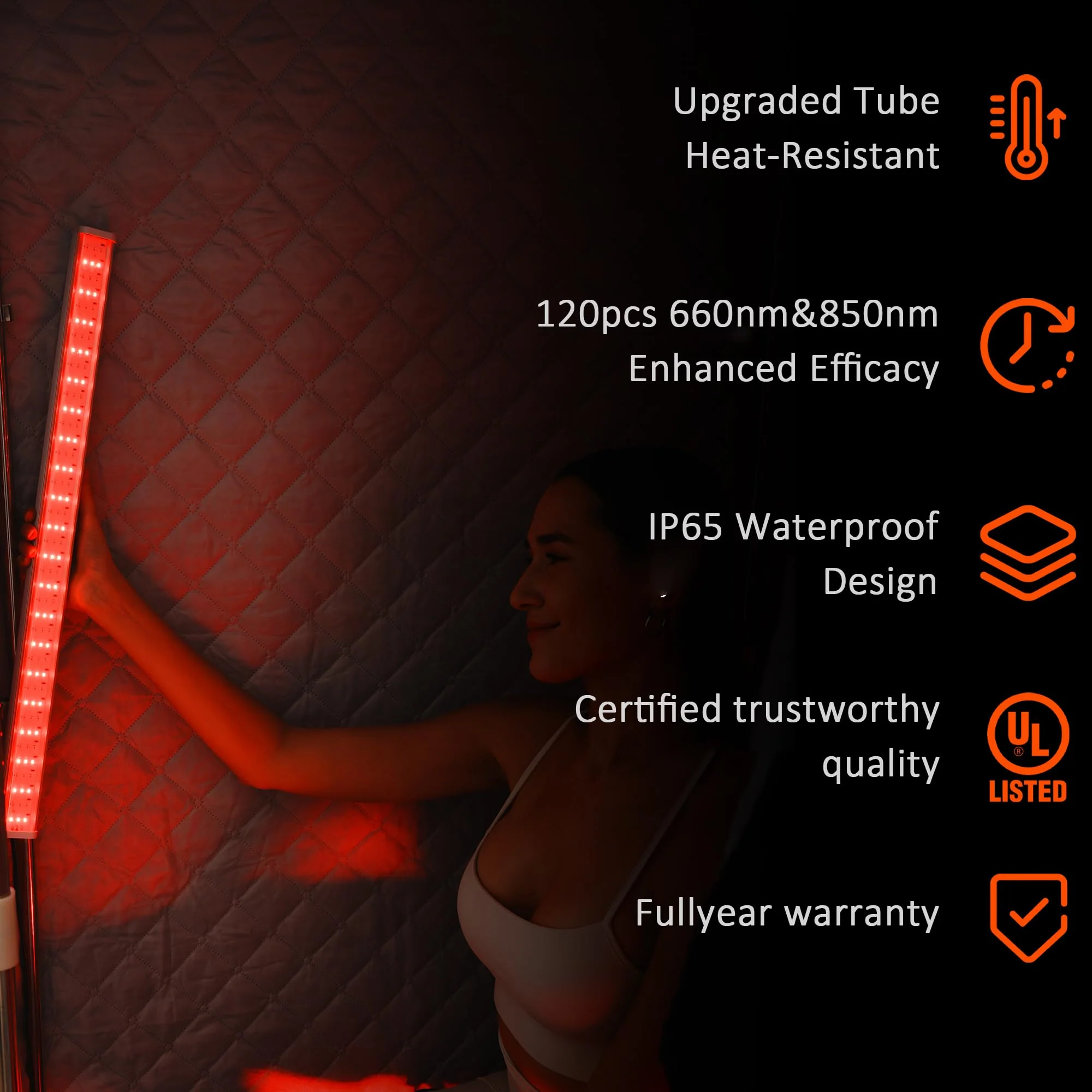 Lucear Red Light for Sauna 660nm and 850nm Infrared Therapy Panel for Portable Sauna Accessories - Image 5
